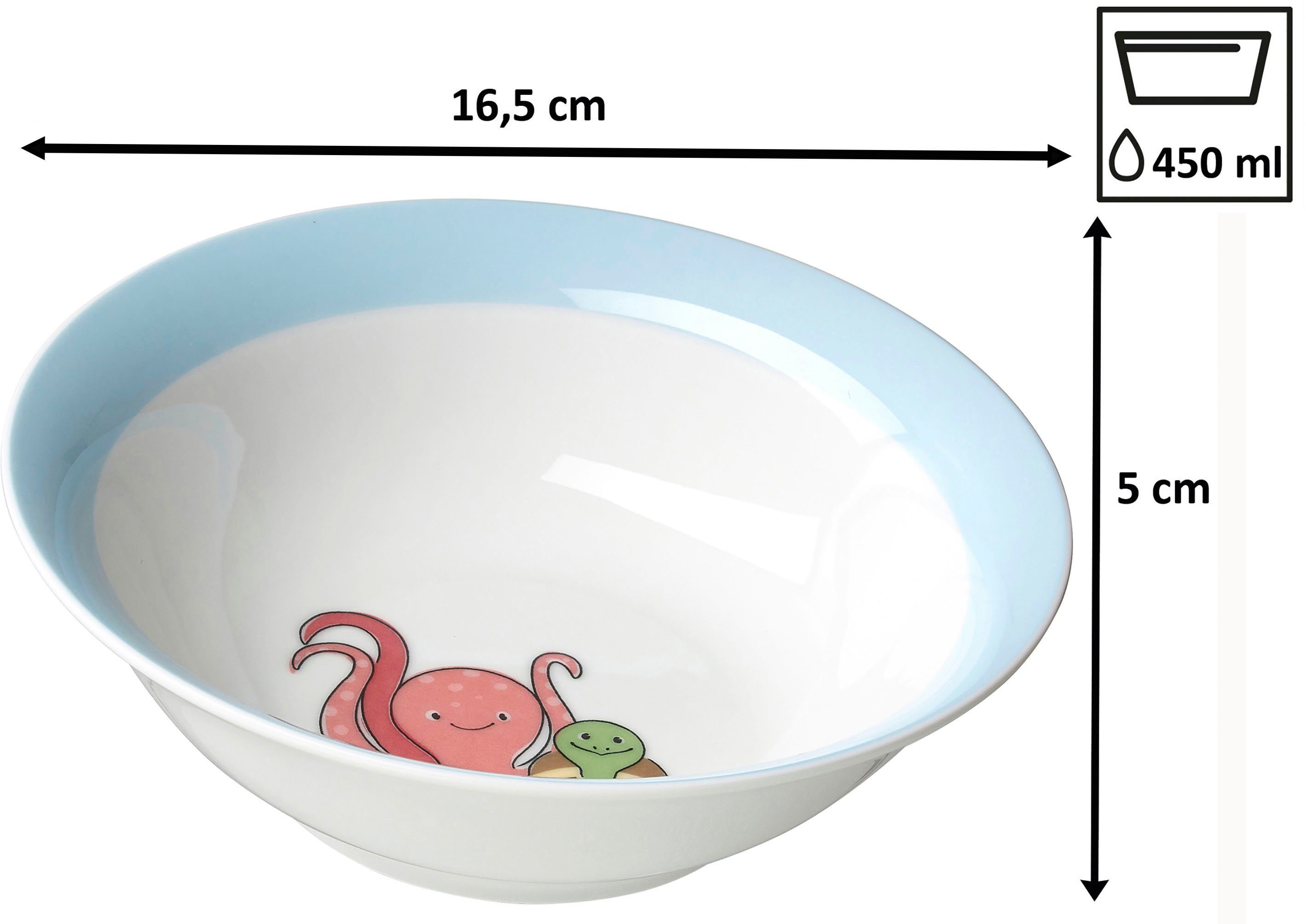 Ritzenhoff & Breker Kinderservies-set Onderwaterwereld in decoratieve geschenkdoos (set, 3-delig)