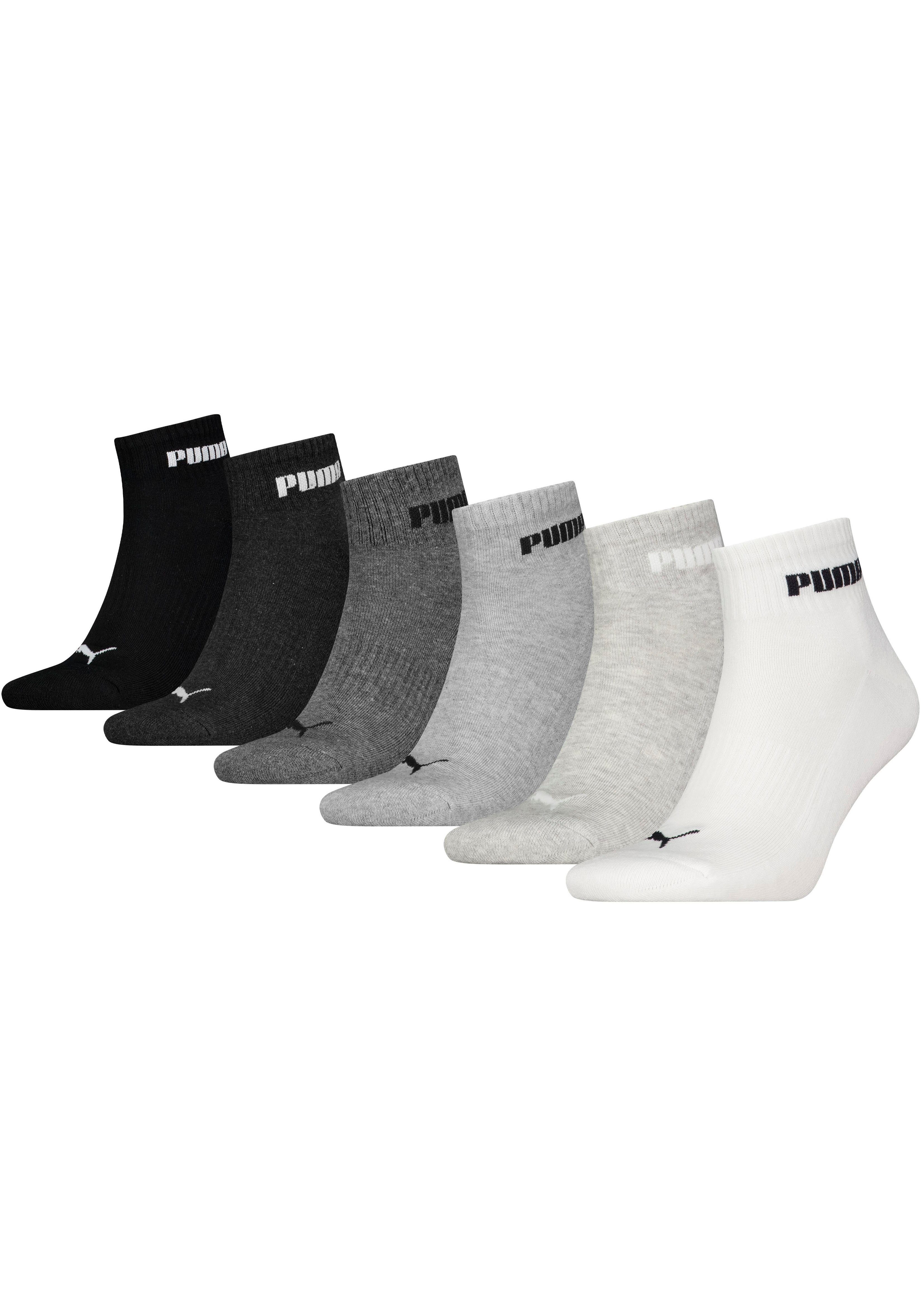 Puma sokken set van 6 grijs zwart