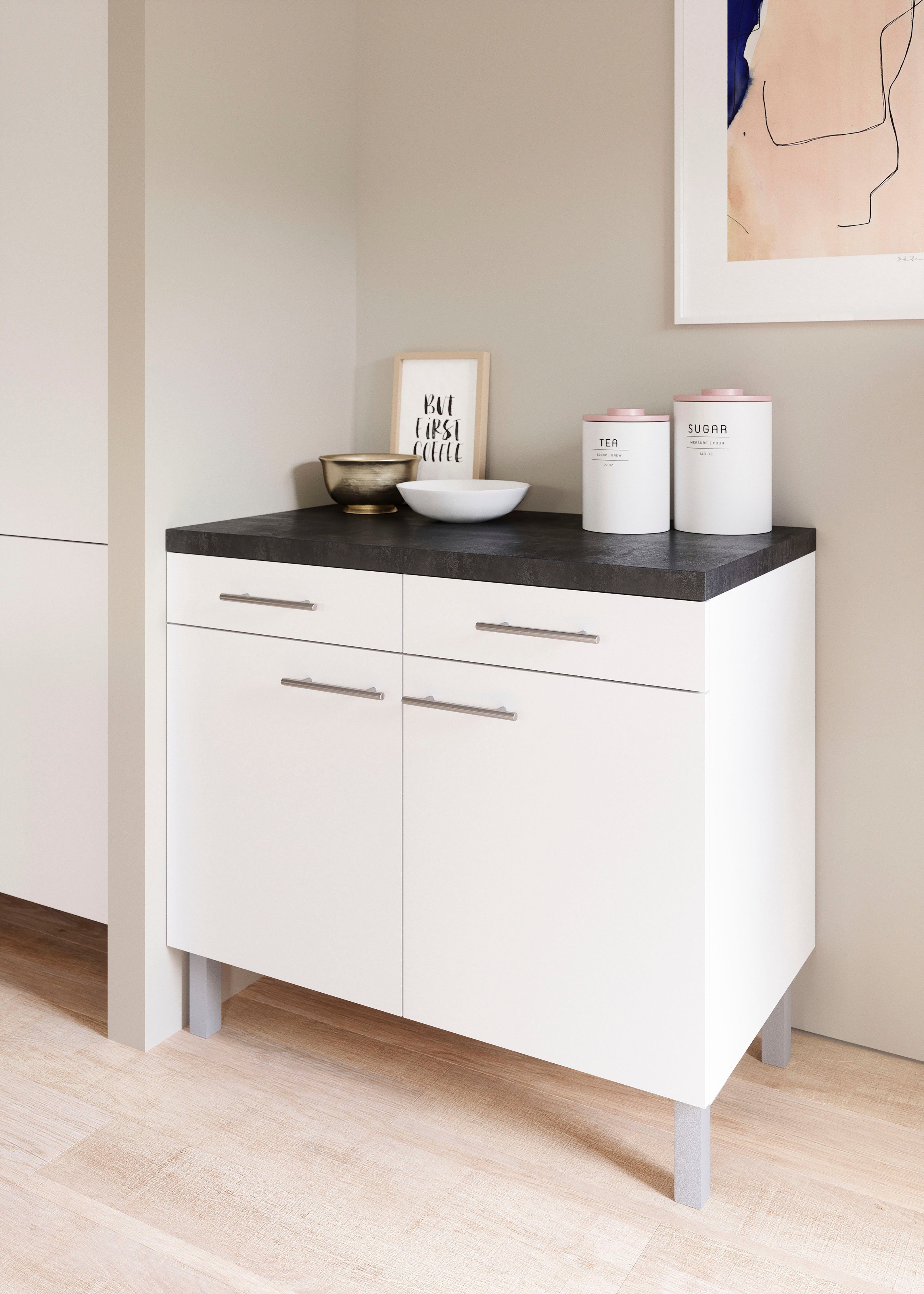 OPTIFIT Onderkast Breedte 100 cm, 2 deuren, 2 laden