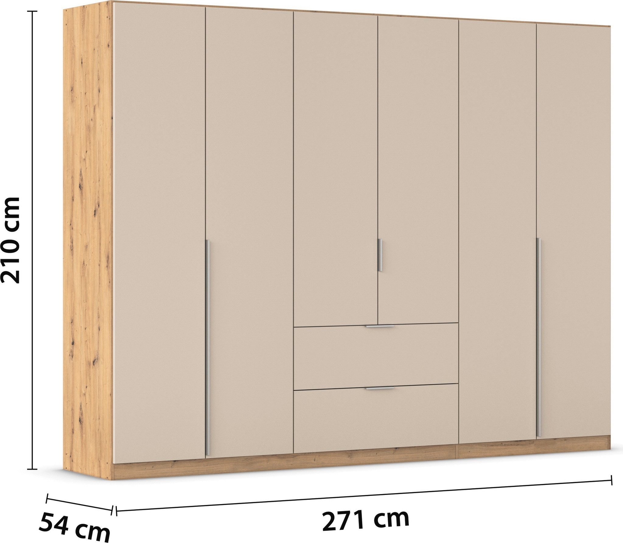 rauch Draaideurkast Kledingkast kast garderobe AGORDO met decor- of hoogglansfront
