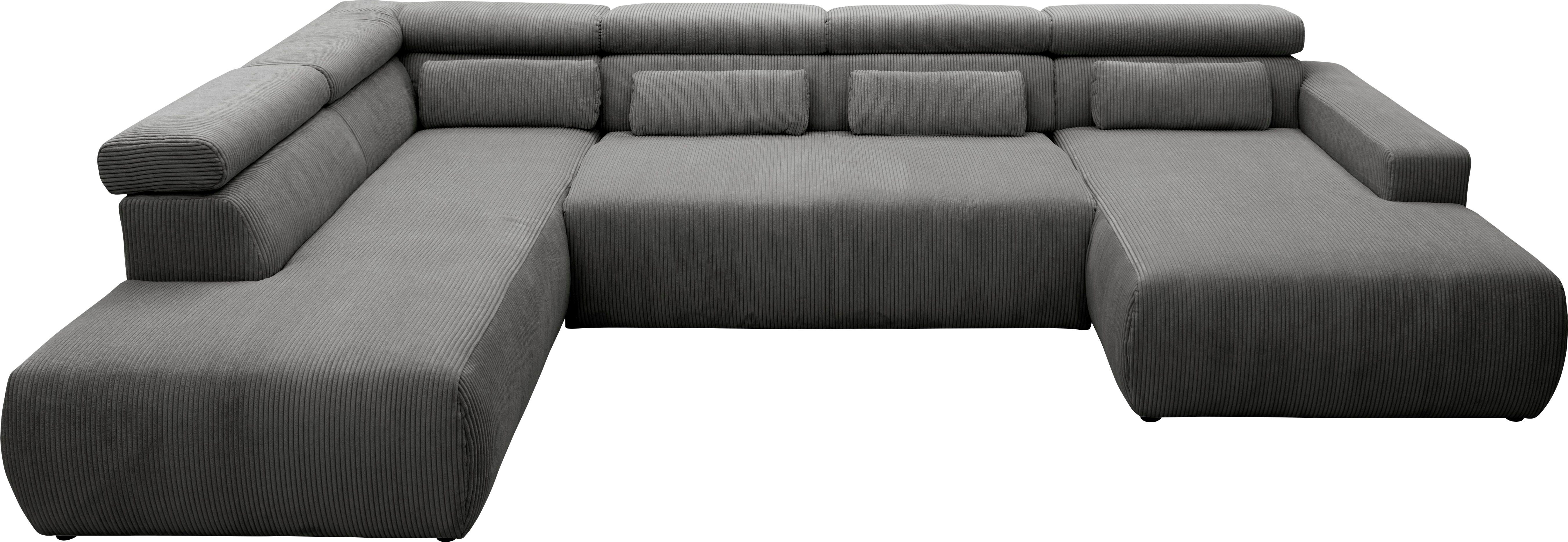 DOMO collection Zithoek Brandon Sitzbelastung 140 kg, mit Nierenkissen, U-Form met hoofdsteunverstelling, optionele zitdiepteverstelling, u-vorm