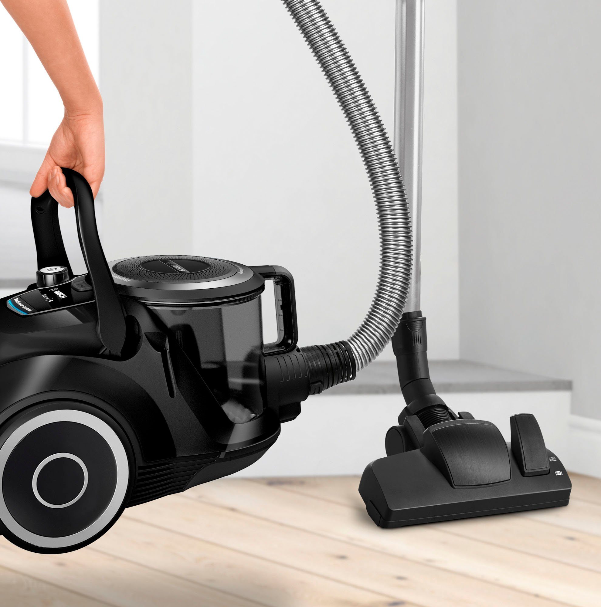 BOSCH Stofzuiger Serie 6 BGC41XSIL, ideaal voor allergieën, hygiënefilter, stil