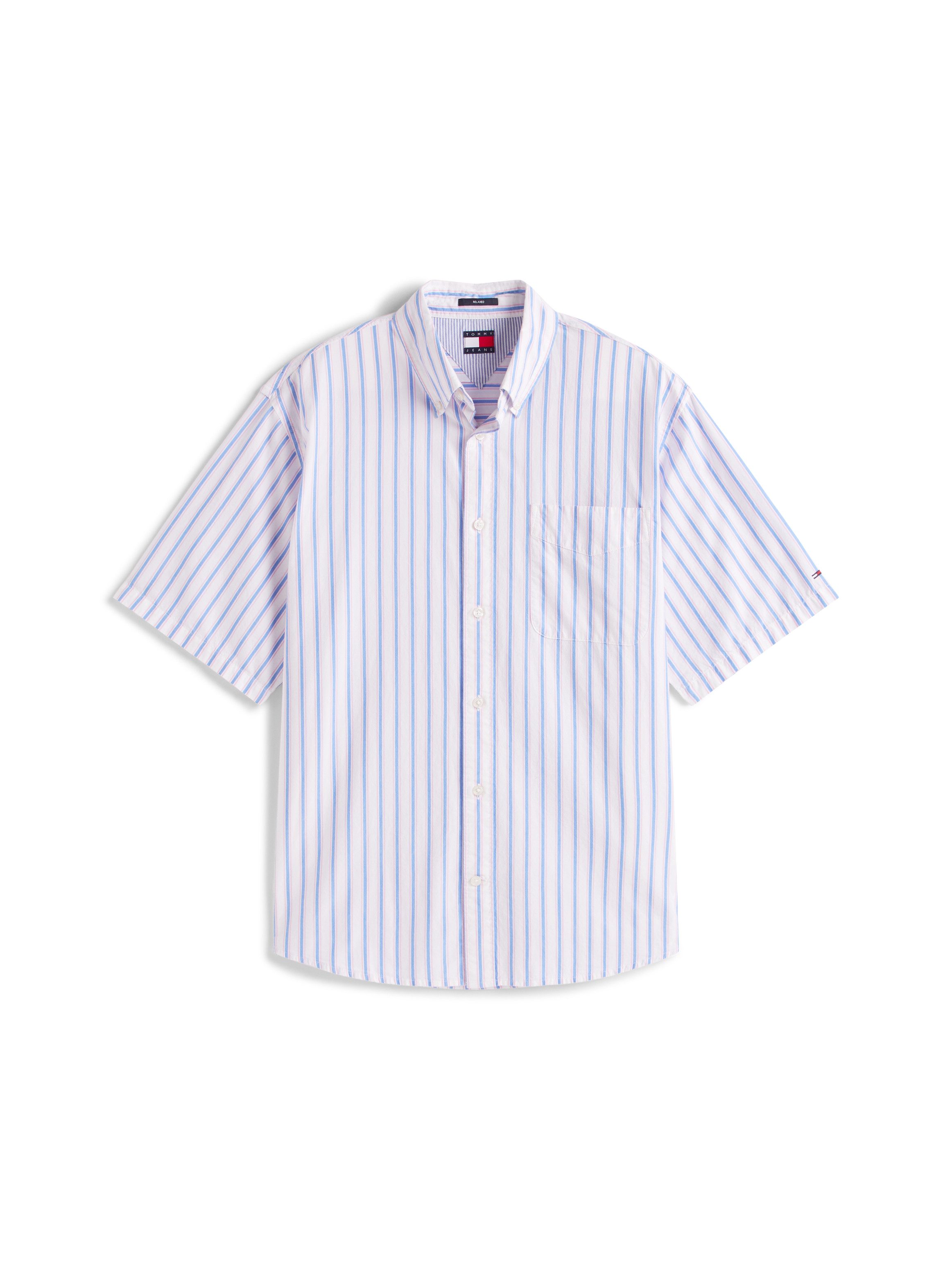 TOMMY JEANS Overhemd met korte mouwen TJM POPLIN RLX SS SHIRT EXT
