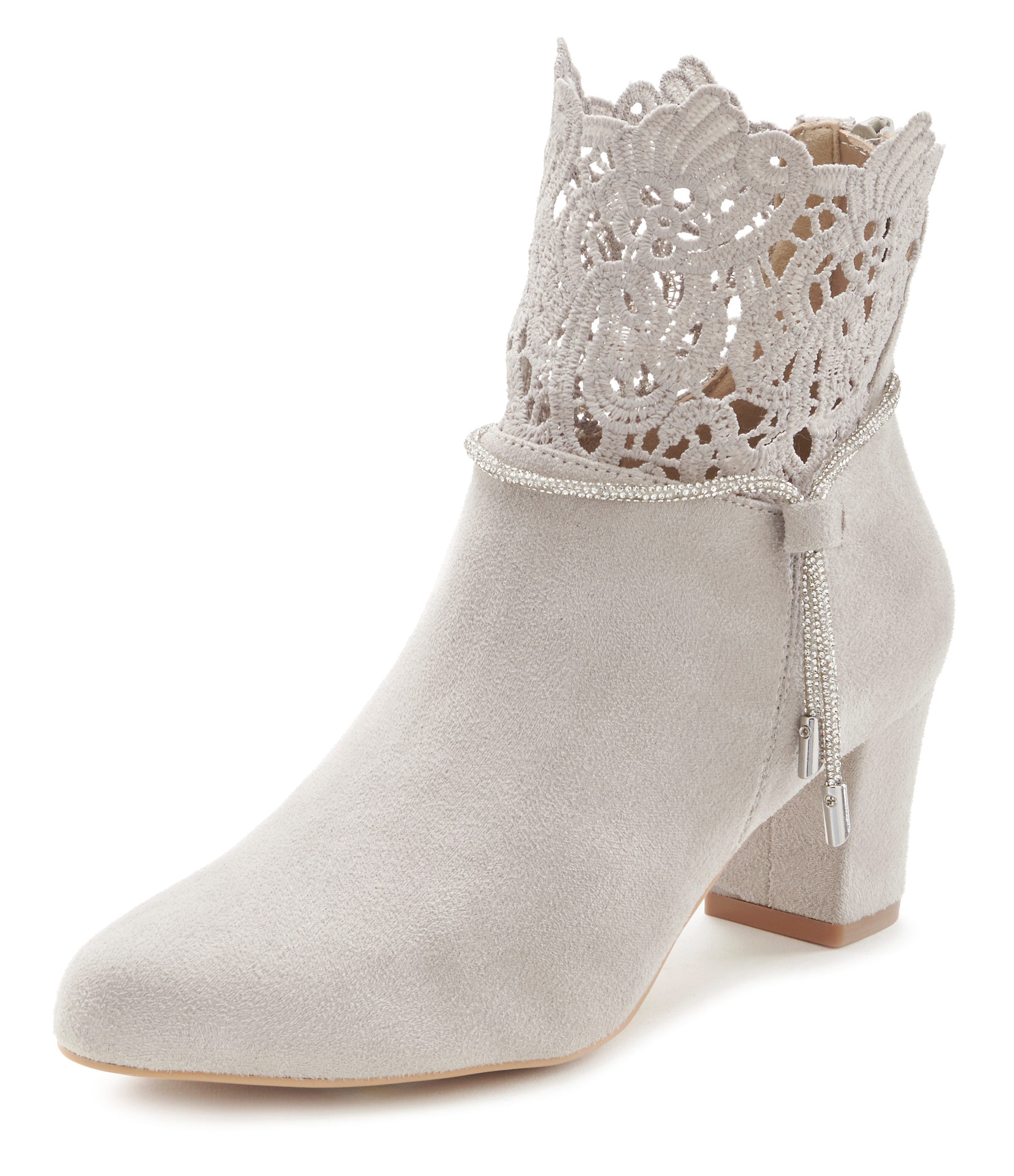 Lascana Laarsjes met elegante kantafwerking, laarzen, laarzen