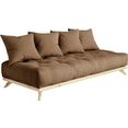 karup slaapbank senza divan met houtstructuur bruin