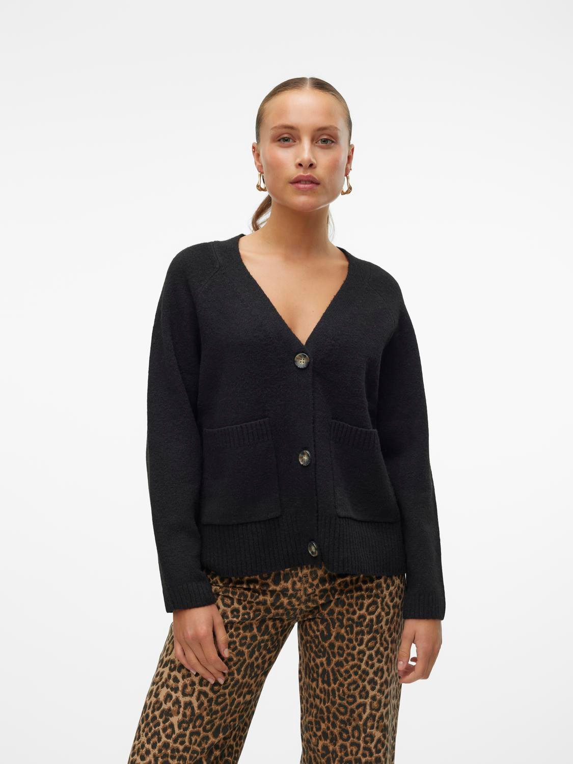 Vero Moda Vest VMBOOM LS V-NECK BUTTON CARDIGAN GA NOOS