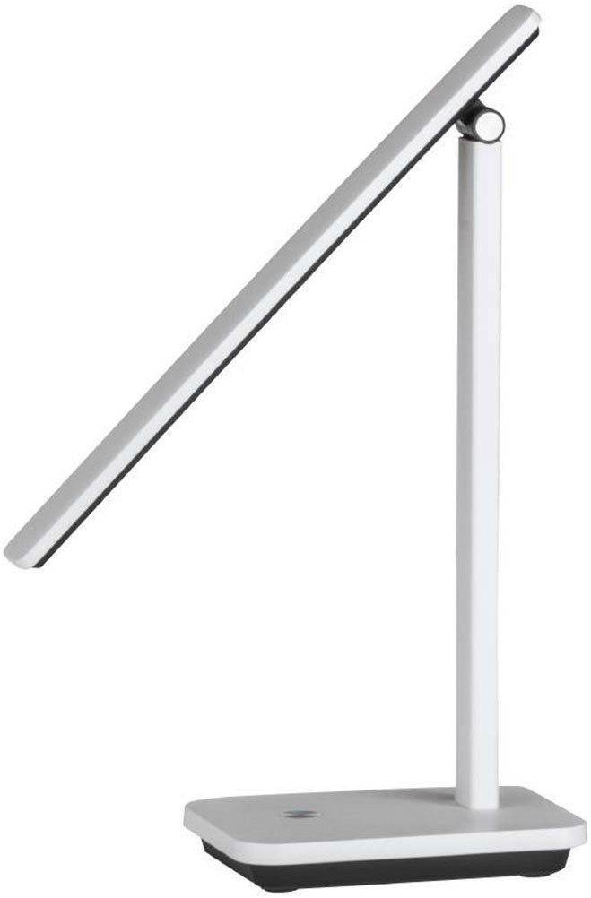 EGLO Tafellamp INIESTA LED tafellamp, wit-zwart, touchsensor, dimbaar, USB Nachttafellamp touch dimbaar, USB-oplaadfunctie, wit en zwart (1 stuk)