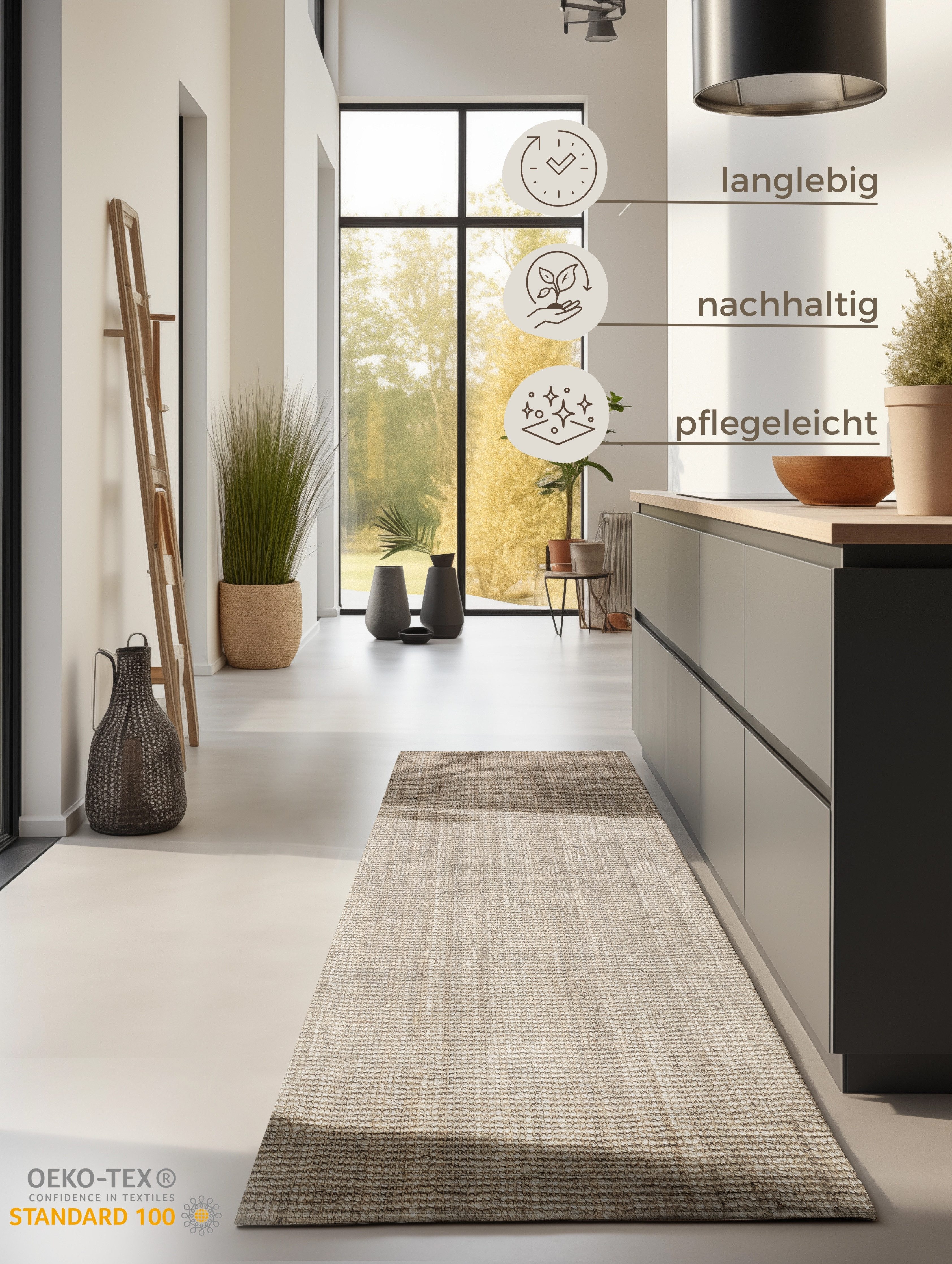 HANSE Home Vloerkleed Jaipur jute tapijt, als loper en rond 100% natuurlijke vezel, woonkamer, eetkamer, slaapkamer, grs