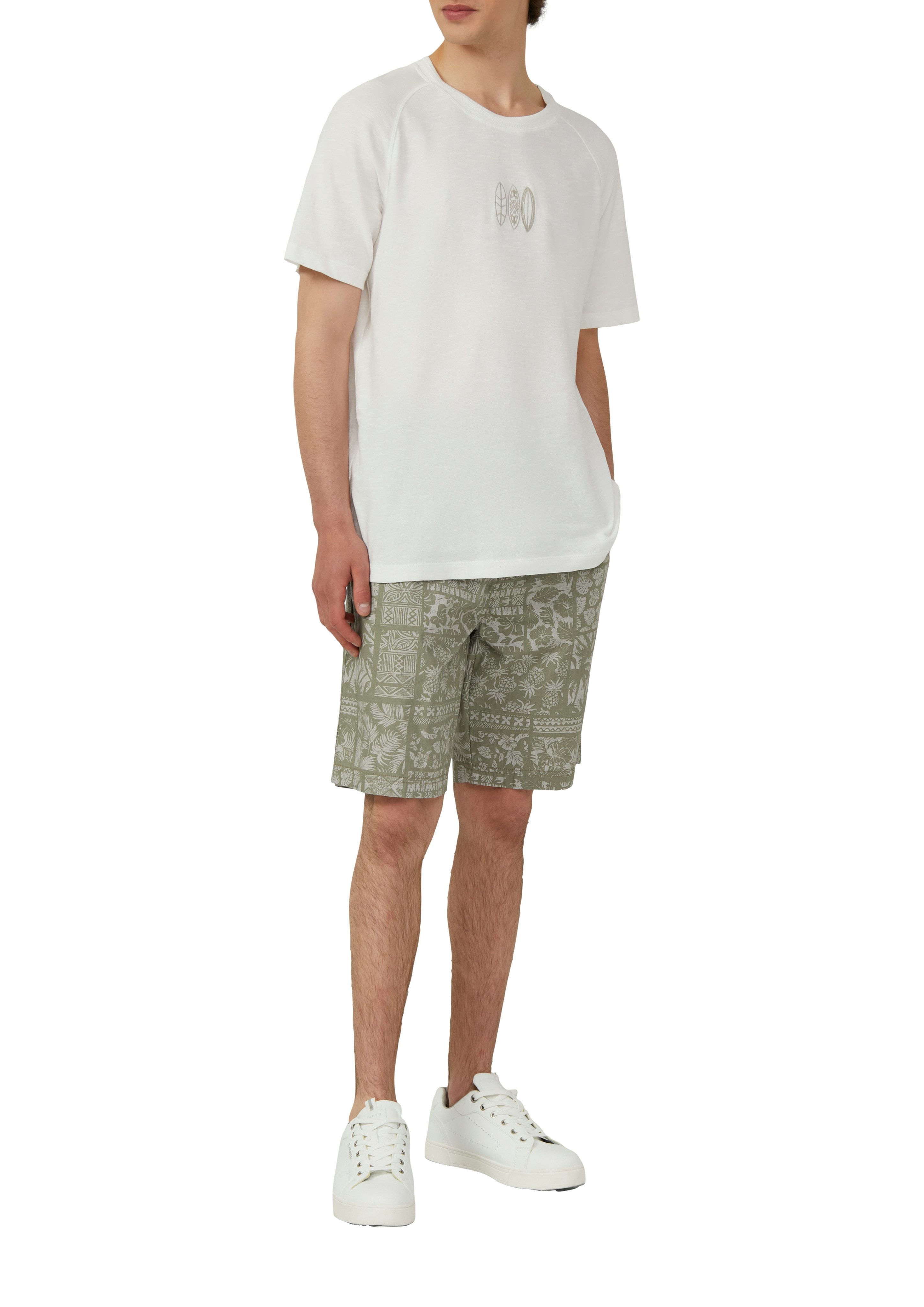 s.Oliver T-shirt met borduursel op borsthoogte