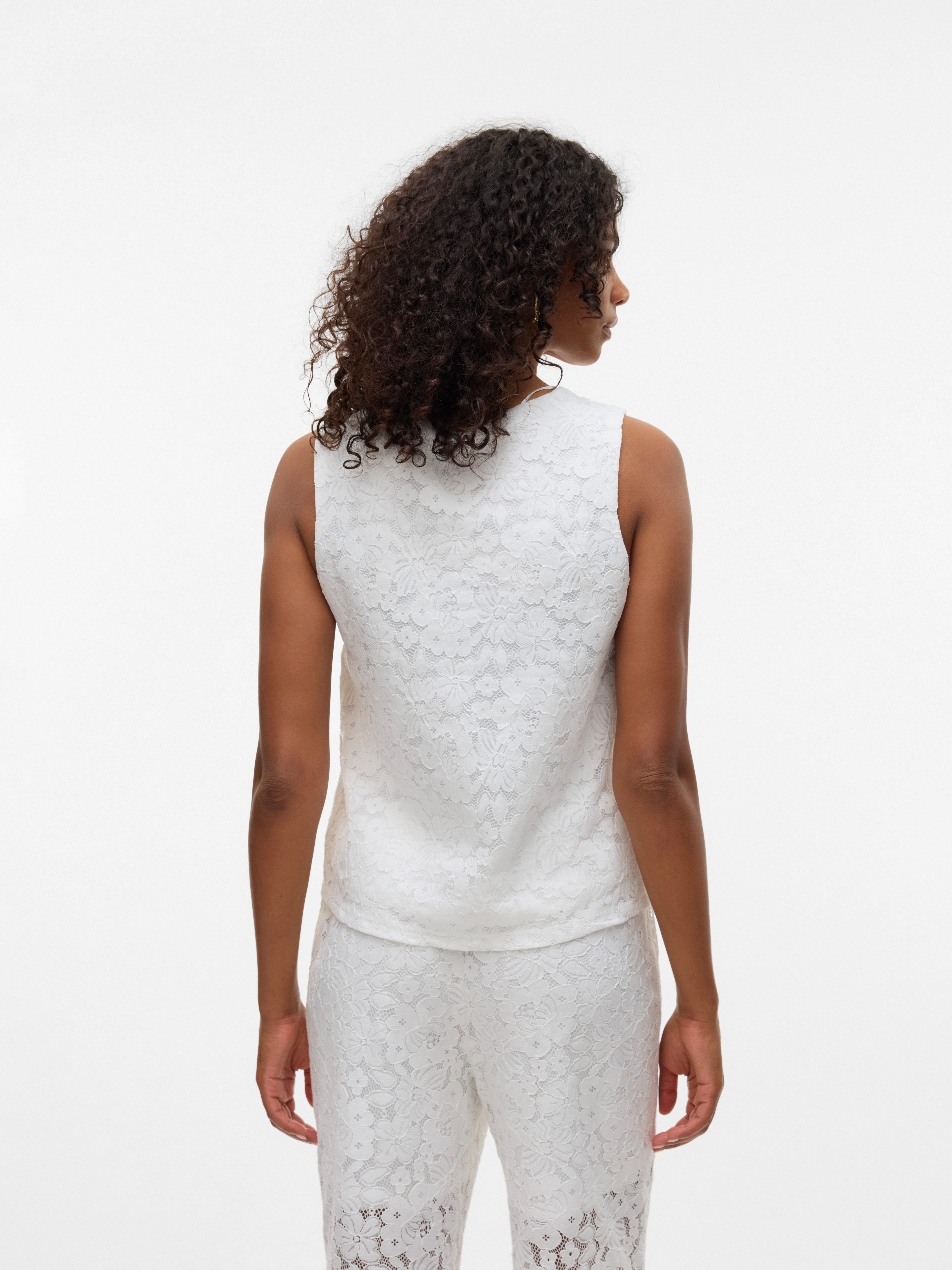Vero Moda Kanten top VMHONEY LACE SL V-NECK TOP WVN GA