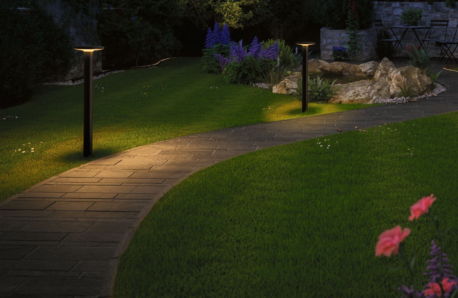 Paulmann Led-bolderlamp Plug & Shine Plaat Enkel lamp IP44 2200K 7W Antraciet (1 stuk)