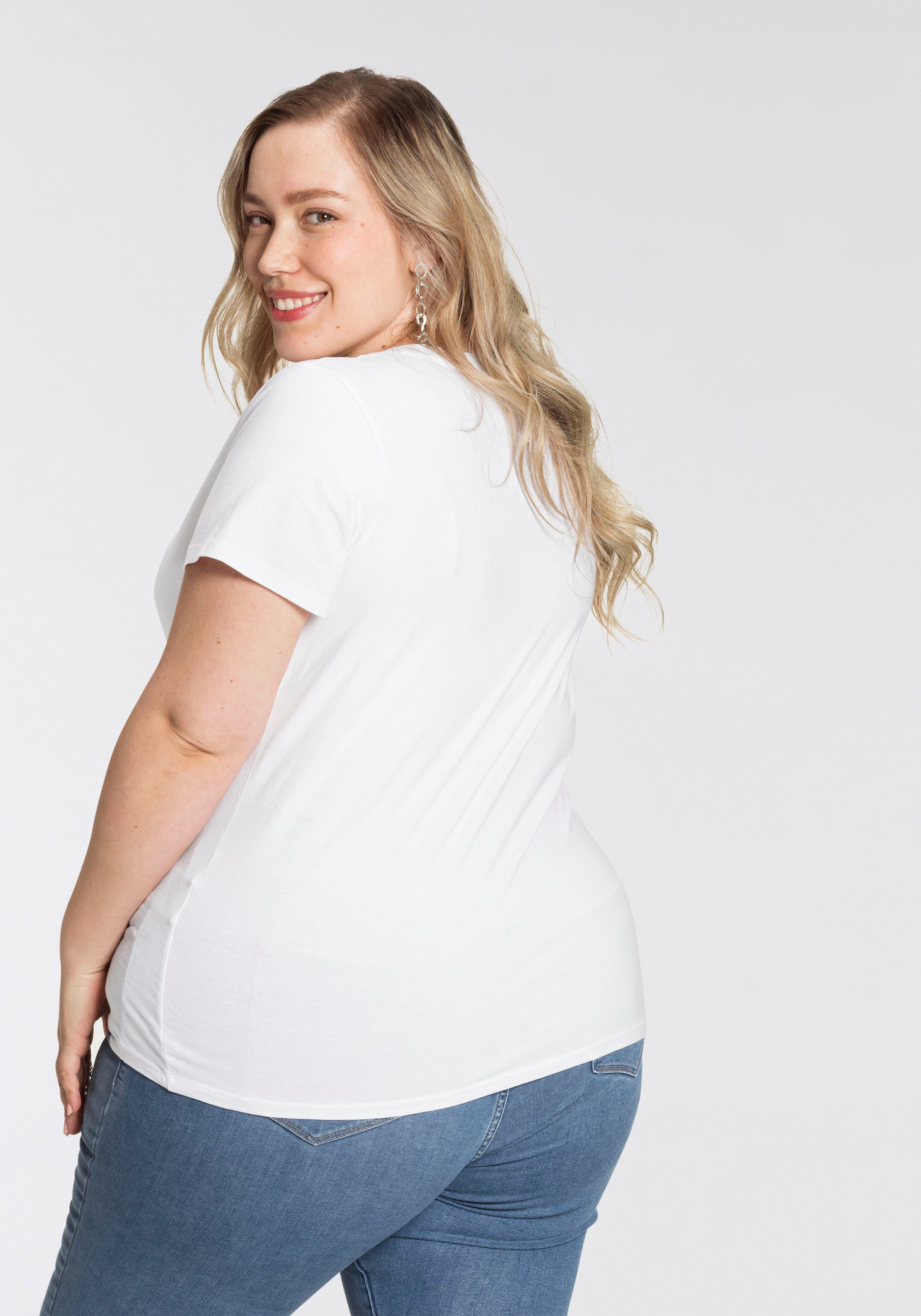 Levi's® Plus Shirt met V-hals V NECK TEE