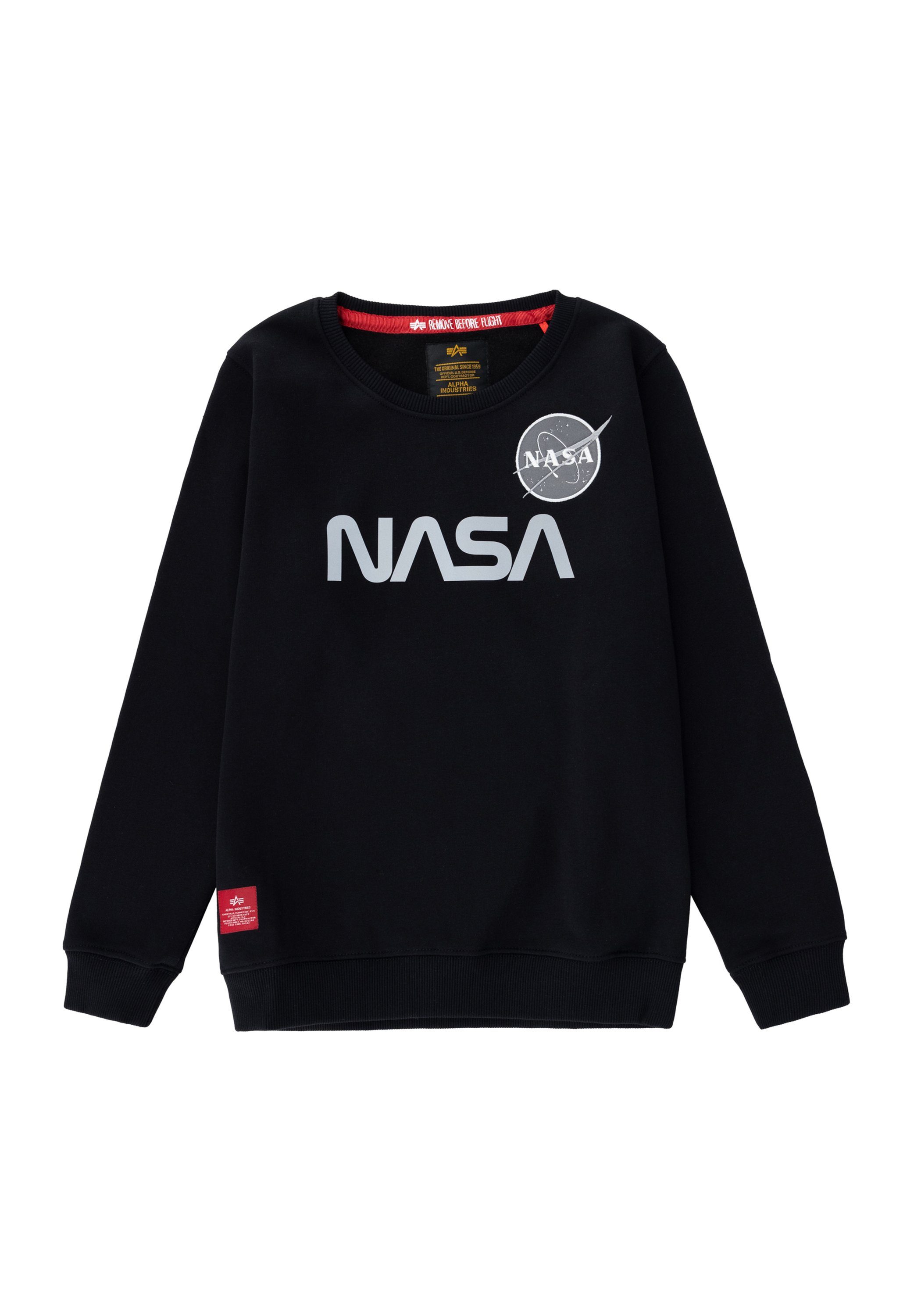 Nasa Reflective Sweater 198705 03 Alpha Industries , Zwart , Heren