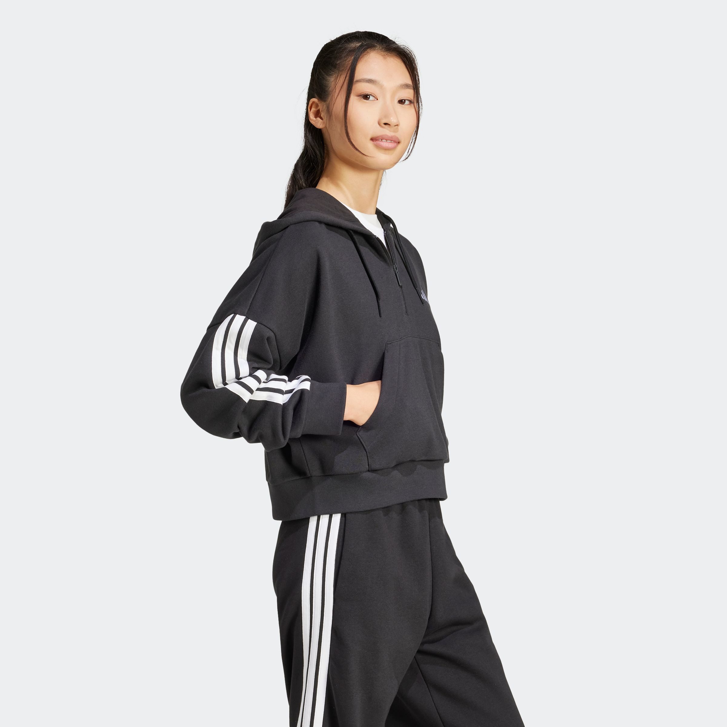 adidas Sportswear Hoodie W 3S FT QZ HD