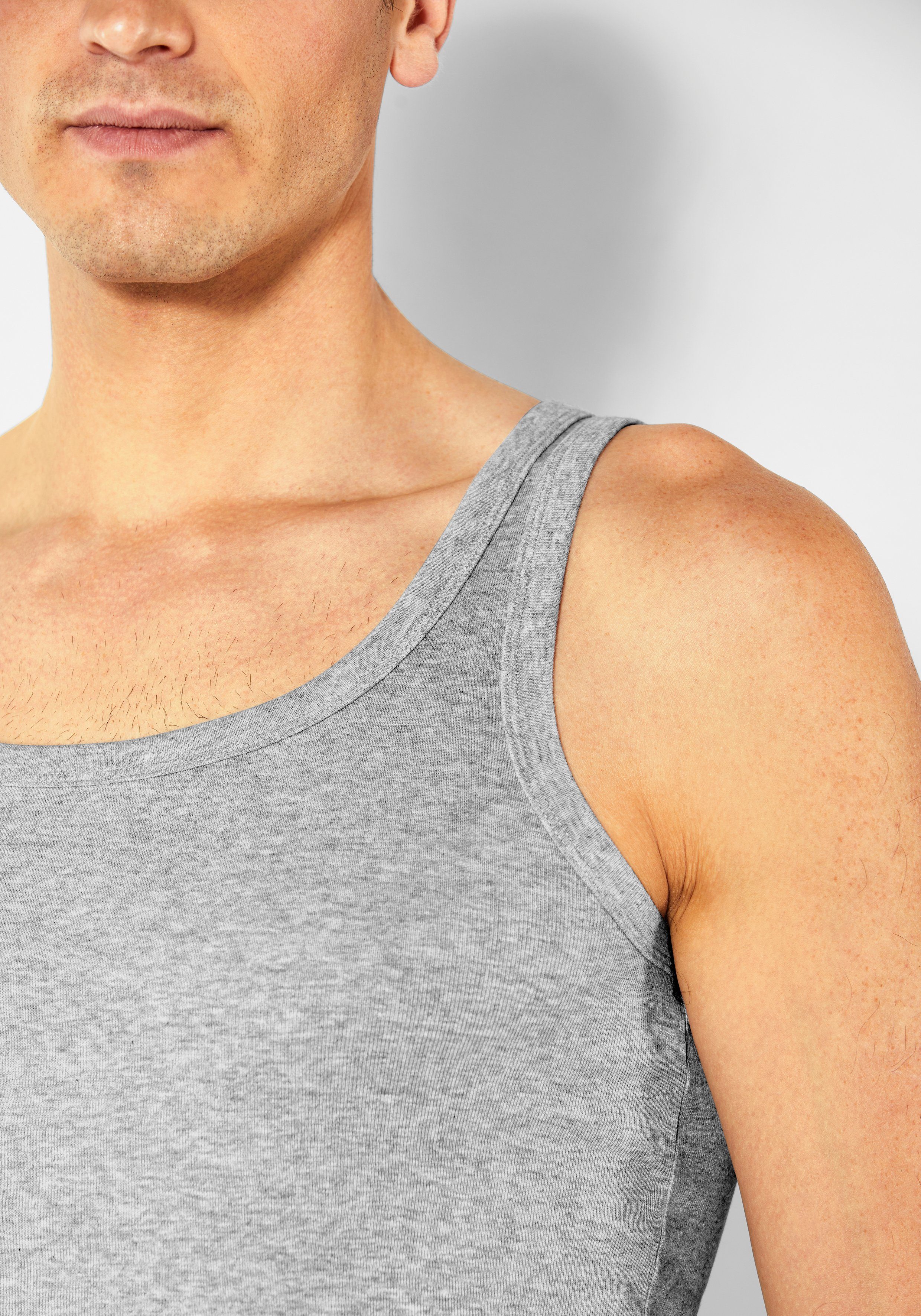 H.I.S Tanktop eenvoudige basic, ook voor eronder (set, 2 stuks)