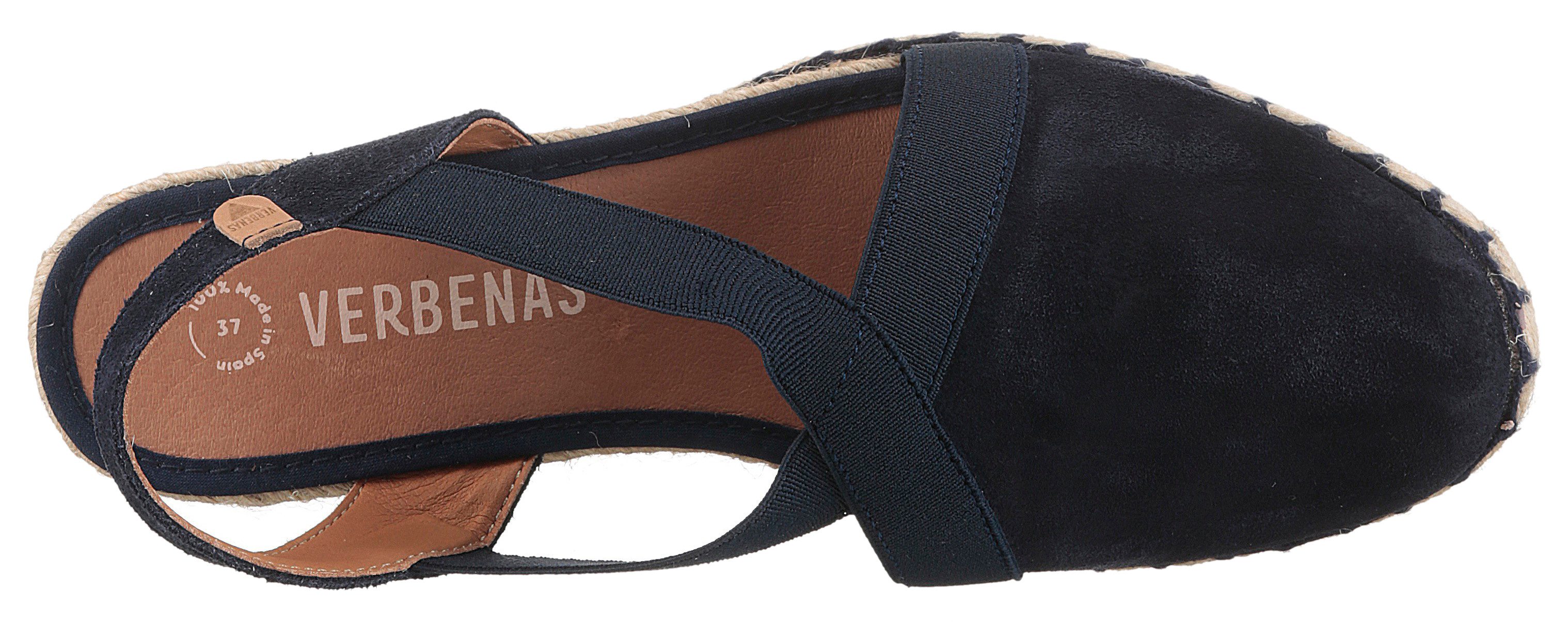 VERBENAS Sleehaksandaaltjes Milena Serraje , zomerschoen, riemchensandaal, vakantieschoen, sleehak met jute-frame