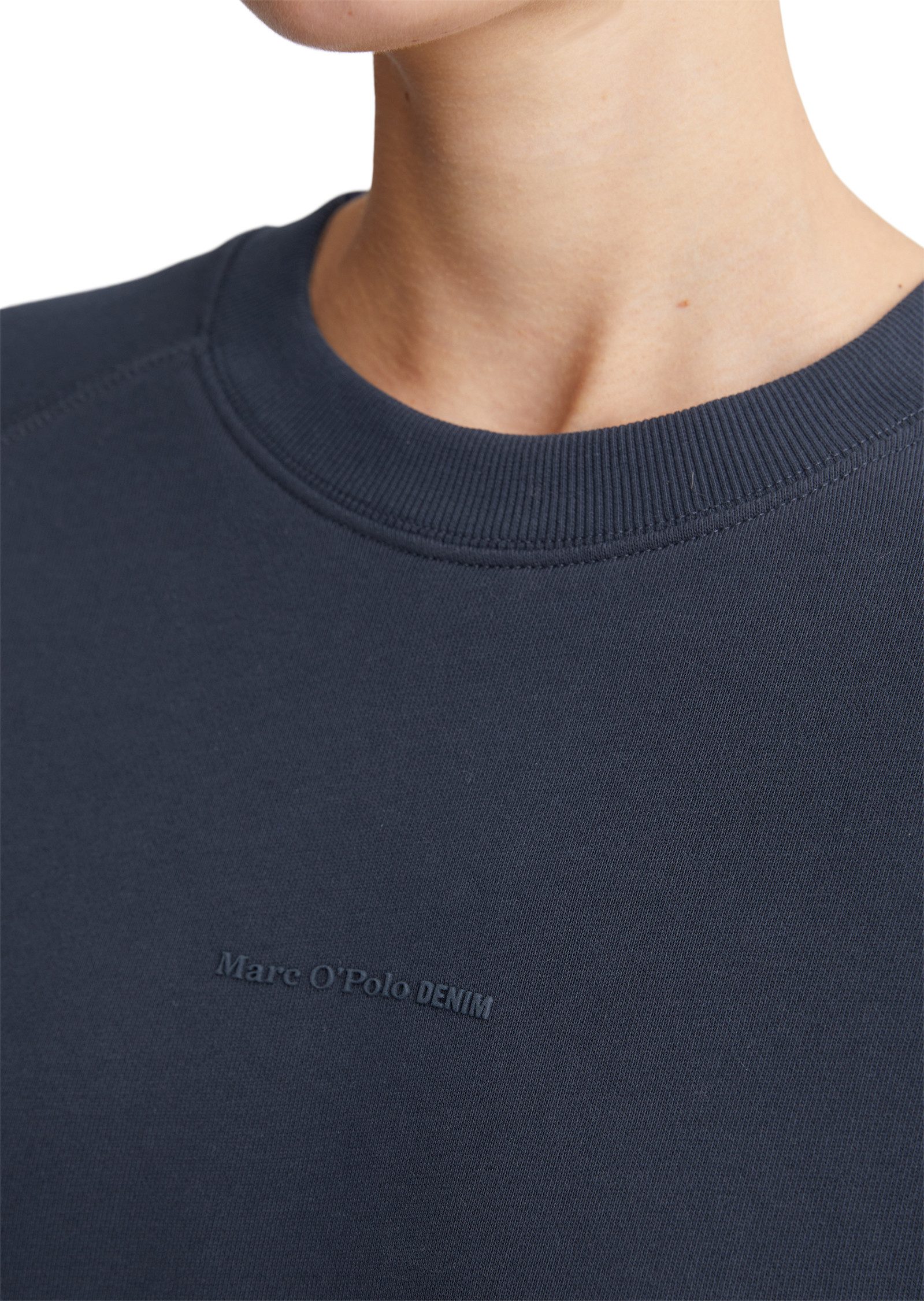 Marc O'Polo DENIM Sweatshirt In moderne O-vorm, losjes gesneden met raglanmouwen