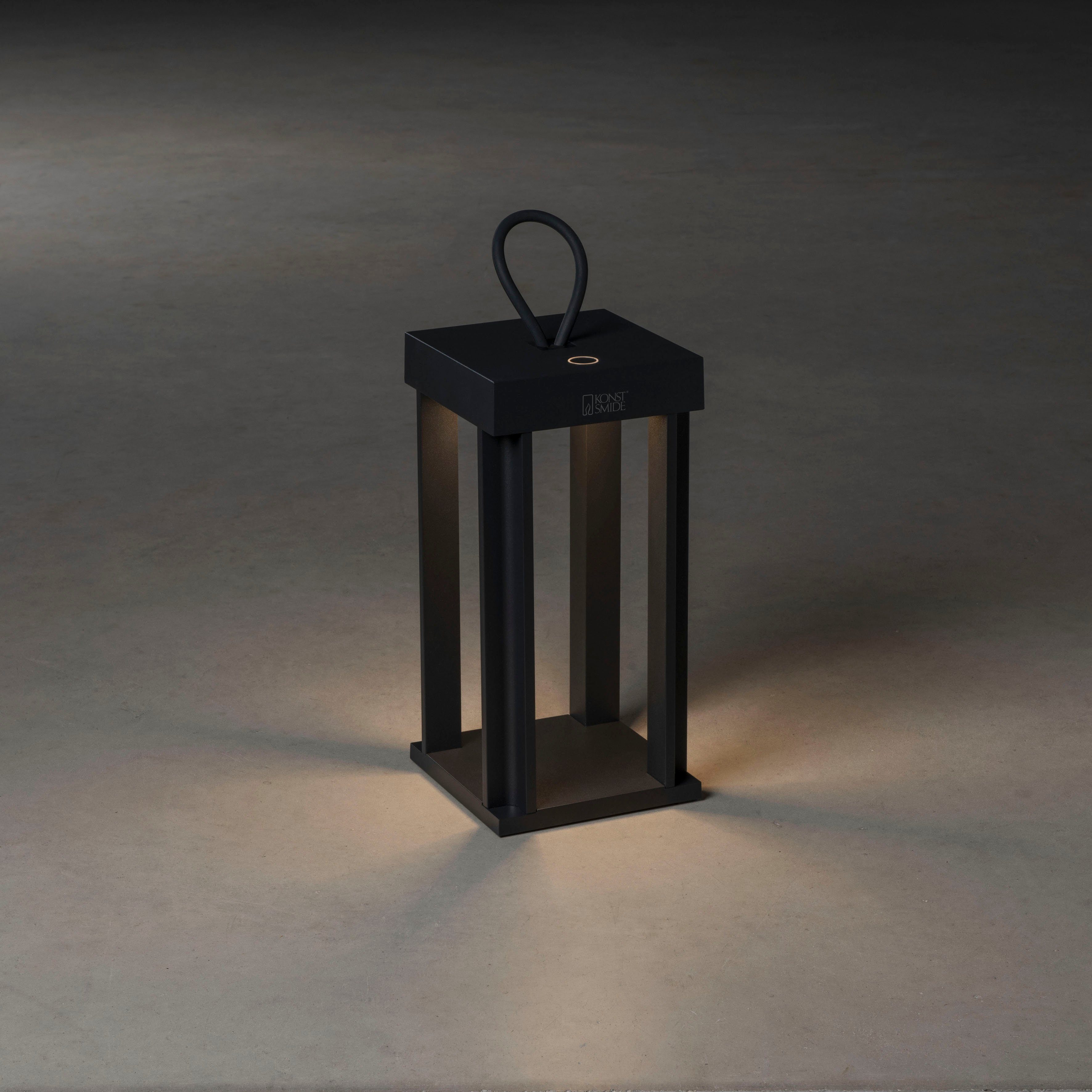 KONSTSMIDE Led-lantaarn Cannes Cannes LED USB-lantaarn 42cm, dimbaar 2700/3000K (2 stuks)