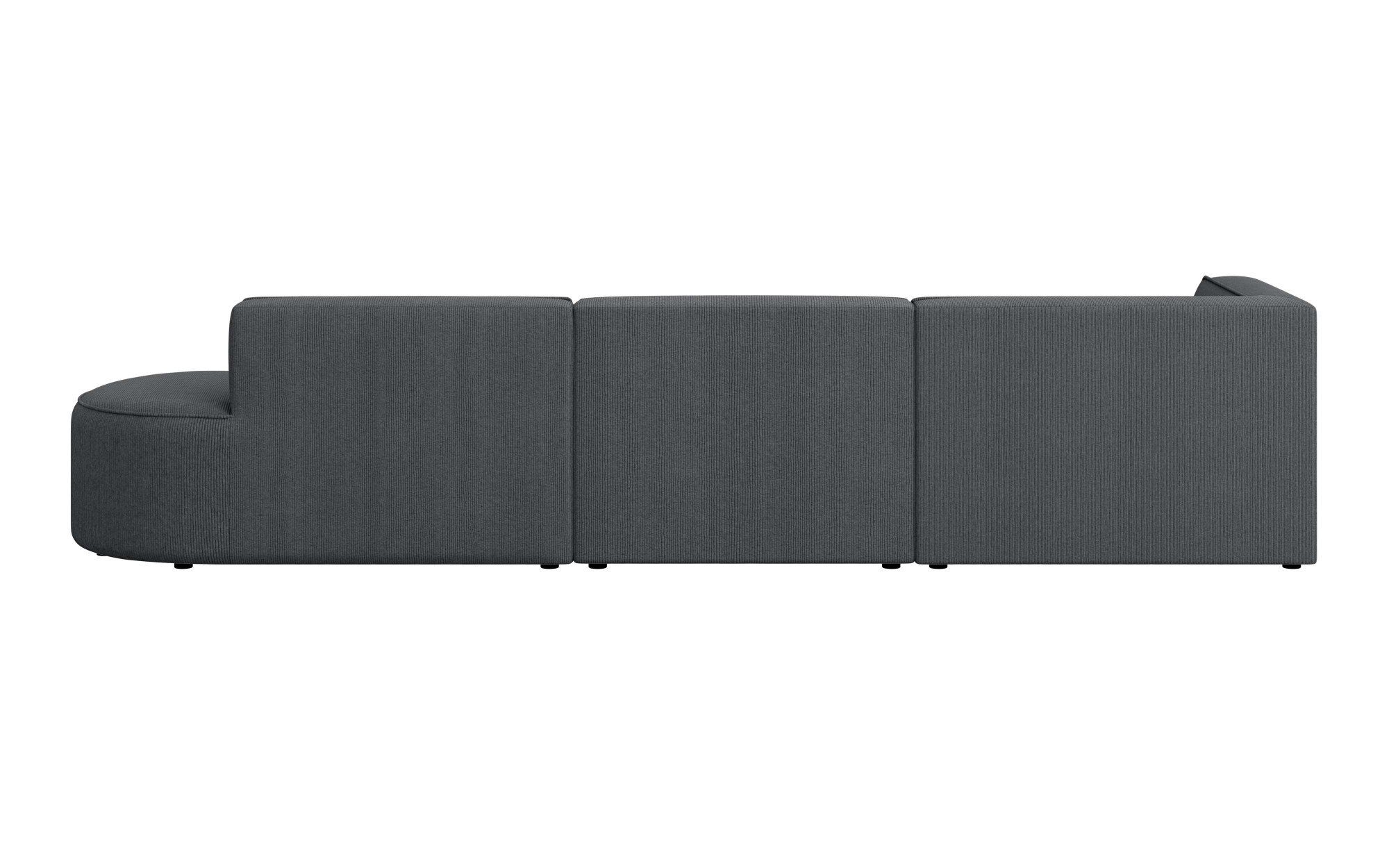 andas Hoekbank EIVIND designerbank met ottomane rechts/links, B/D/H: 343/159/72 cm