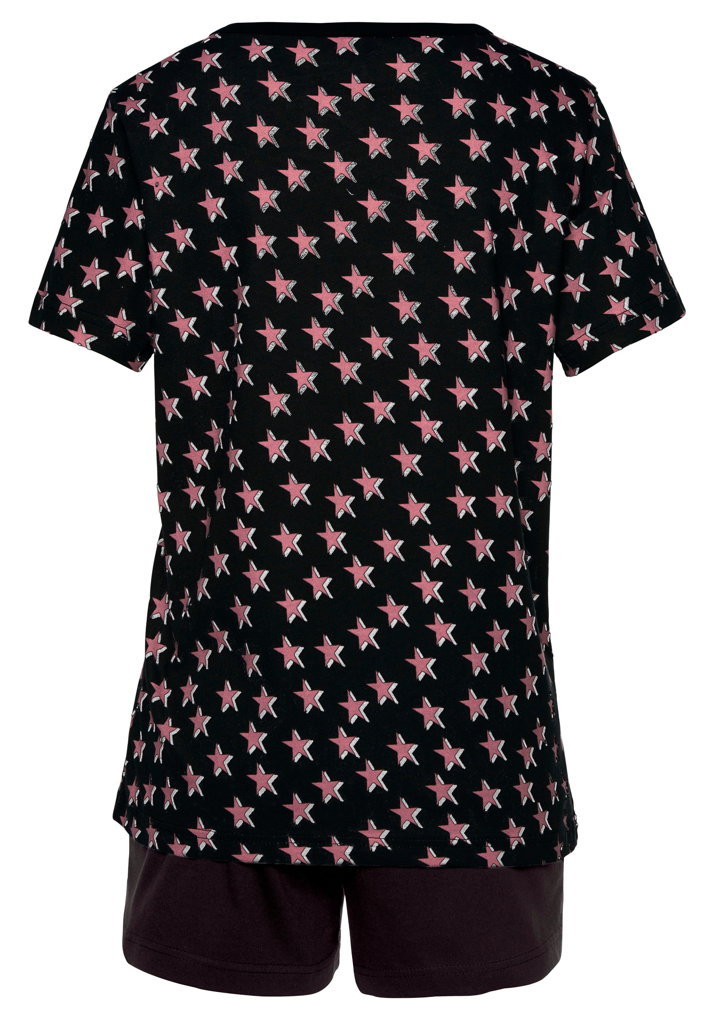 Vivance Dreams Shortama met sterrenprint (4-delig Set van 2)