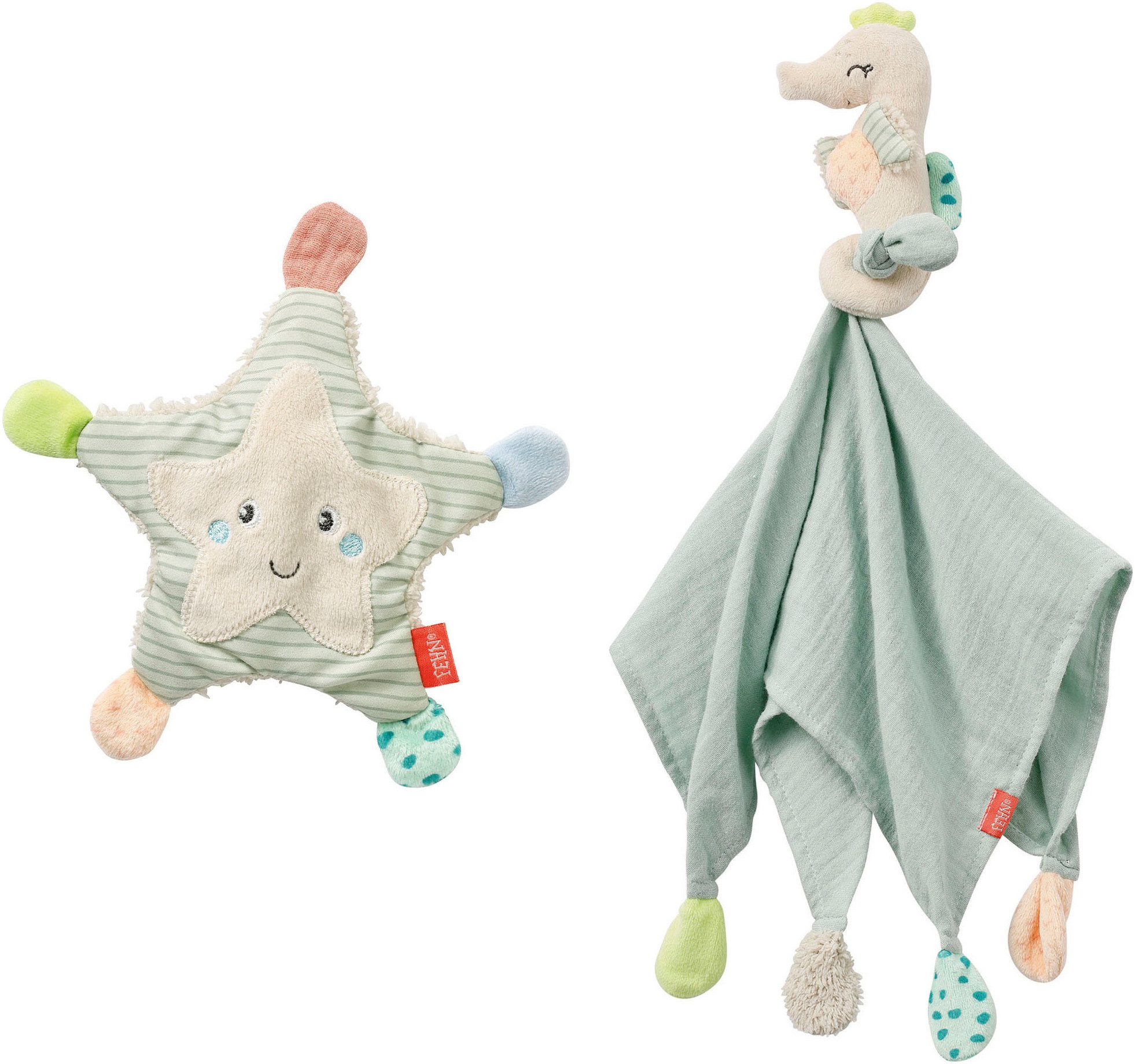 Fehn Knuffeldoek Zeekinderen, Geboorte-set klein (set, 2-delig)