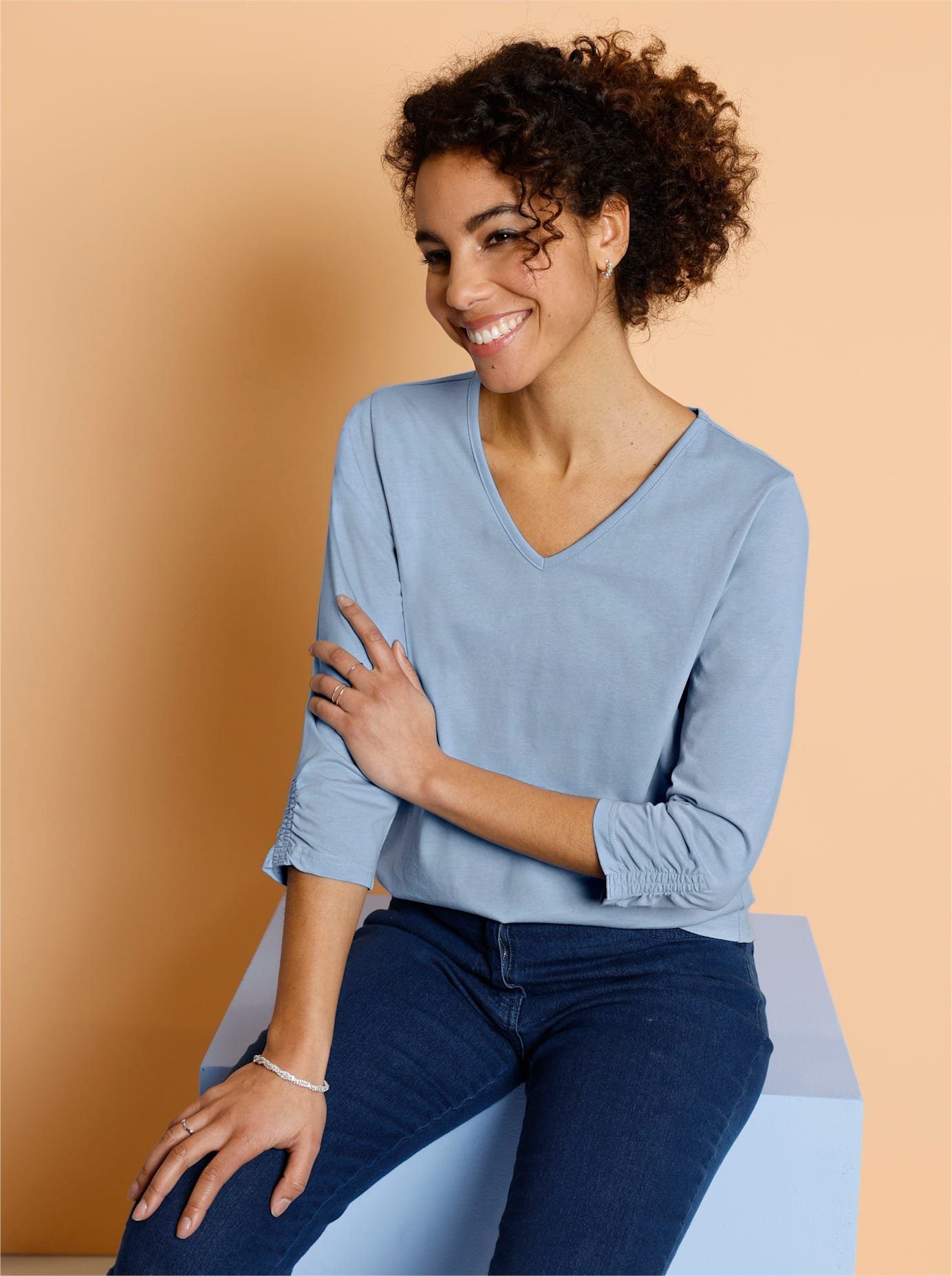 Classic Basics Shirt met 3/4-mouwen Shirt (1-delig)