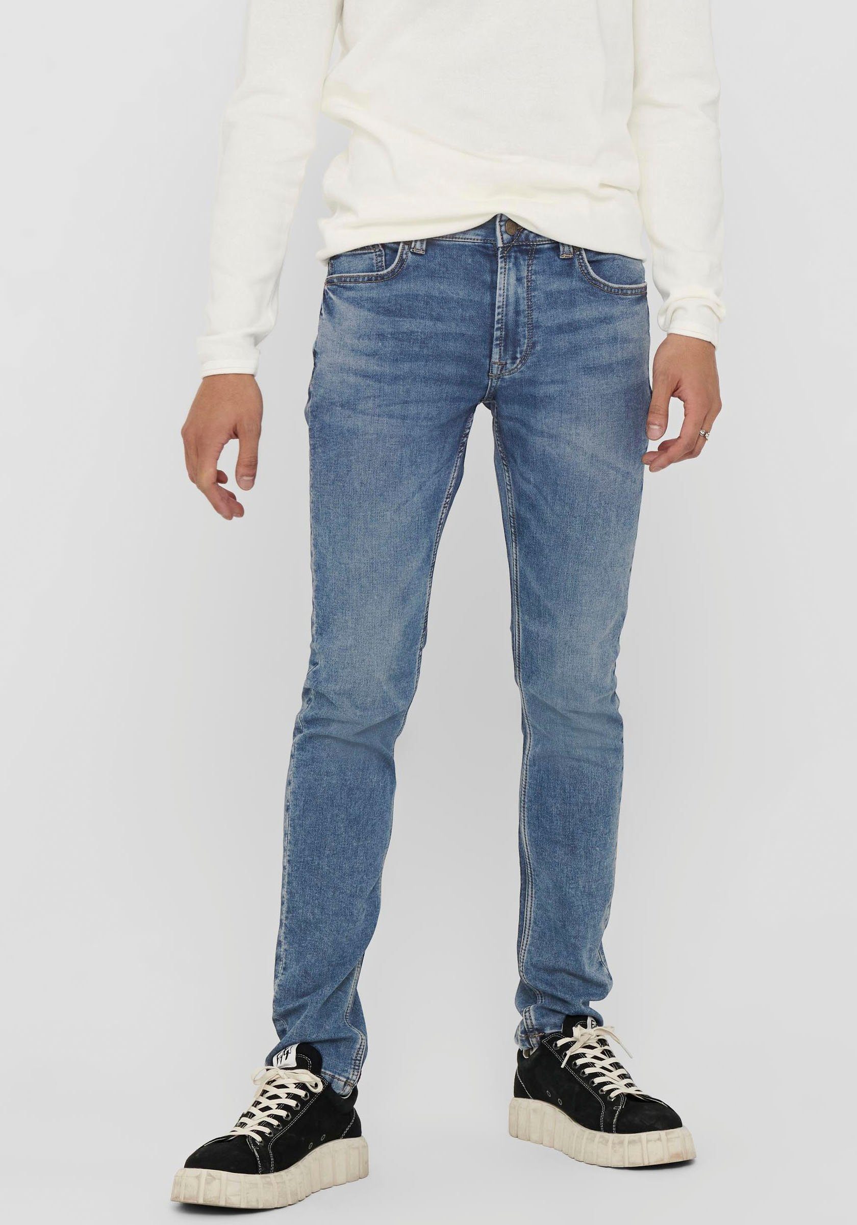 ONLY & SONS Slim fit jeans LOOM SLIM heren slim fit jeans maat 30 blauw