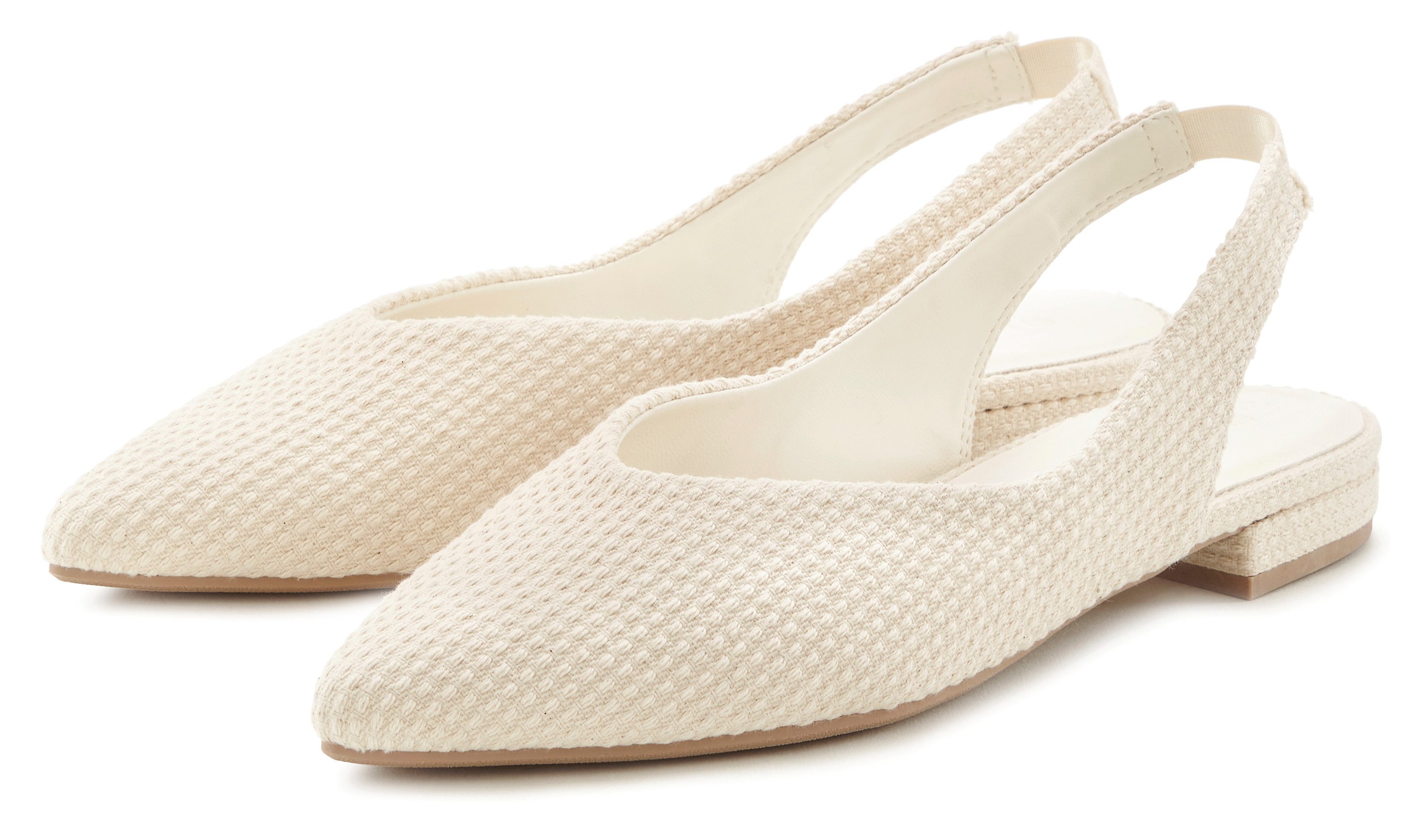 Lascana Ballerina's , sling-ballerina met elastische band van textiel vegan