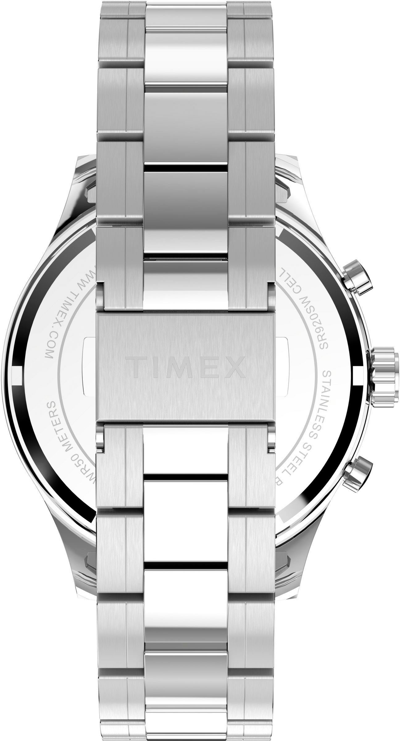 Timex Chronograaf DRESS CHRONO Quartz horloge, polshorloge, herenhorloge, roestvrijstalen band, stopwatchfunctie, dag