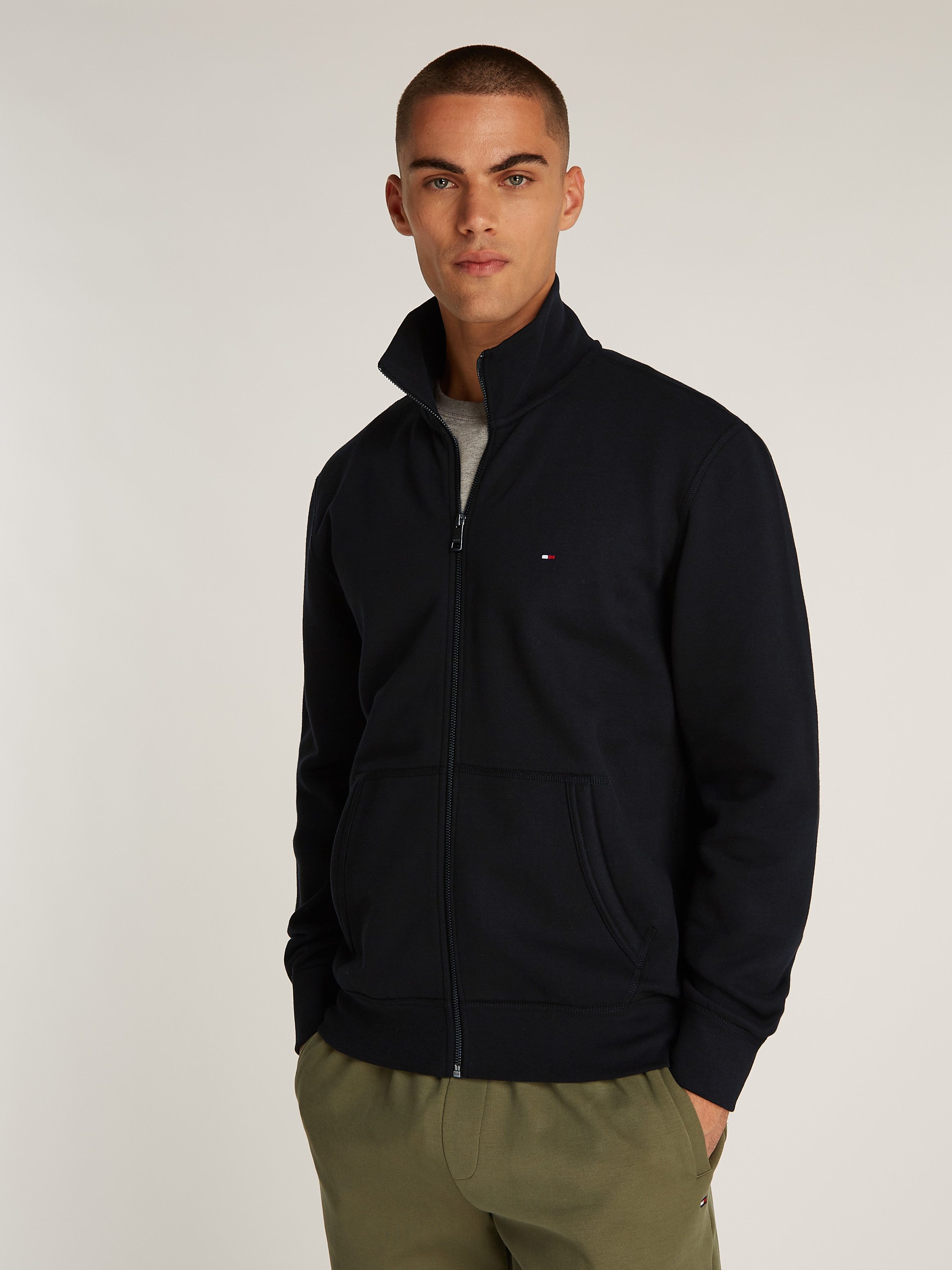 Tommy Hilfiger Sweatvest ESSENTIAL FLEECE ZT STAND COLLAR