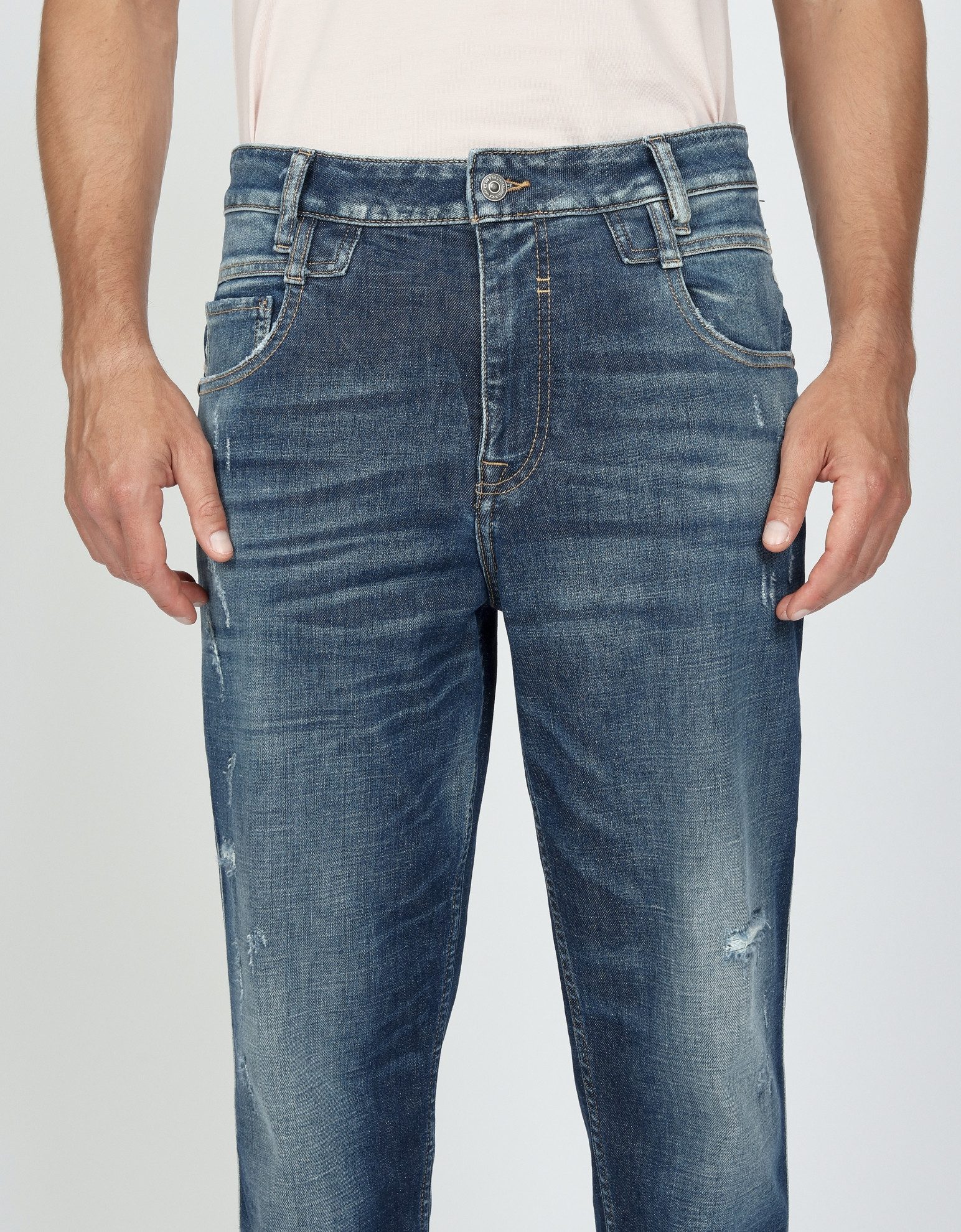 GANG Stretch jeans 94MARCO in relaxte 5-pocket stijl met dubbele riemlus