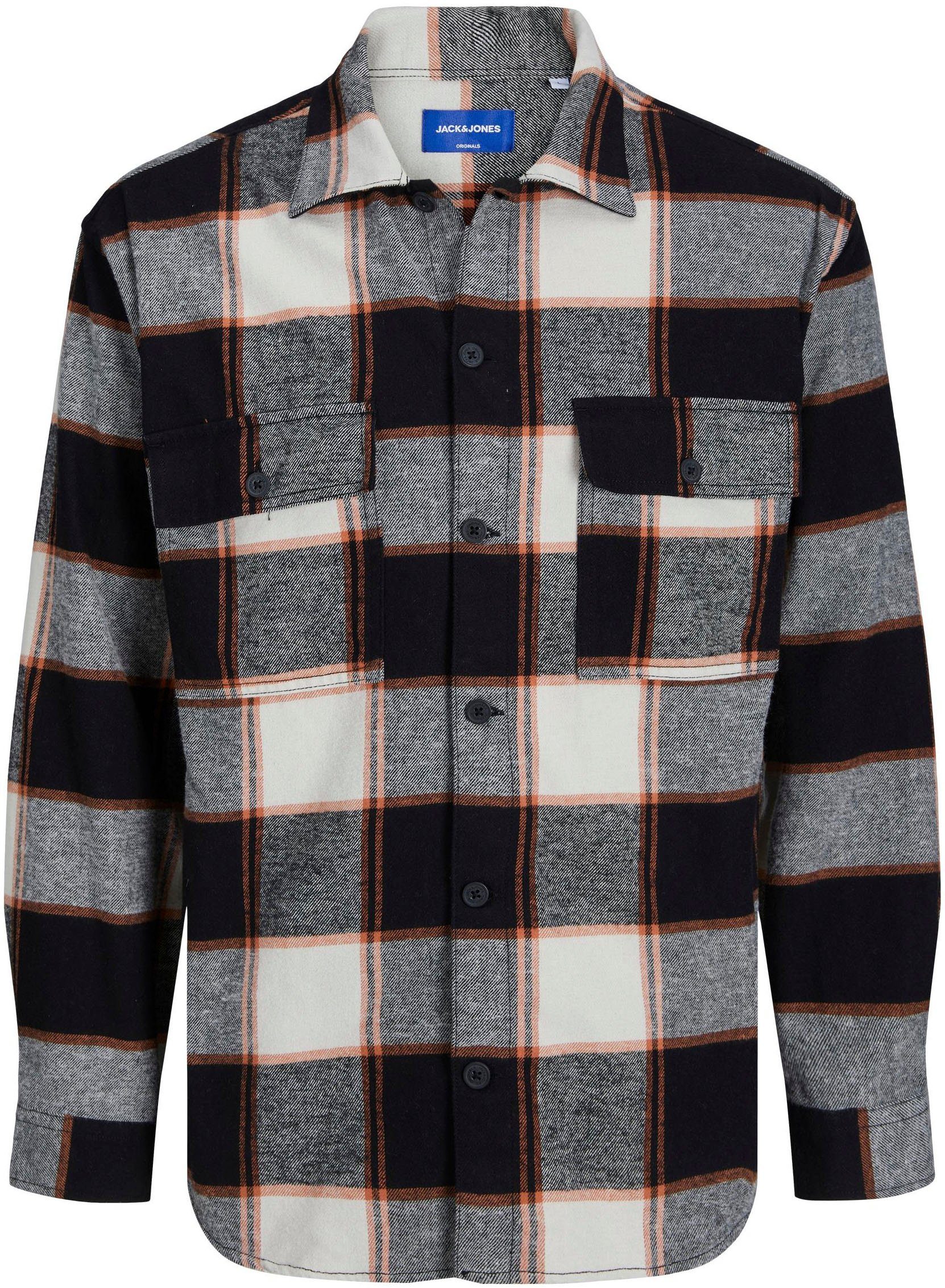 Jack & Jones PlusSize Overhemd met lange mouwen JORBLAFRI CHECK OVERSHIRT LS PLS