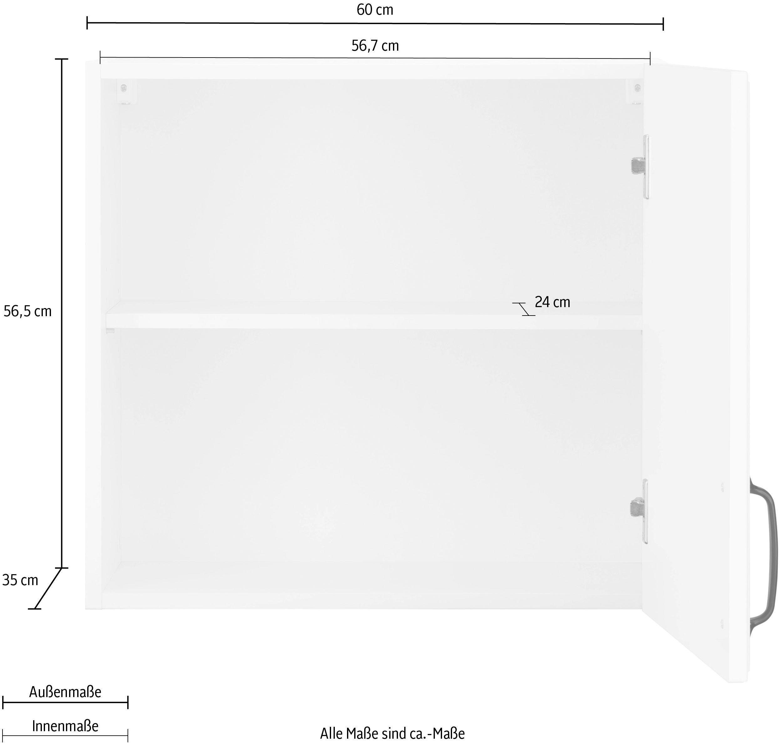 wiho Küchen Hangend kastje Erla 60 cm breed met vakkenfront
