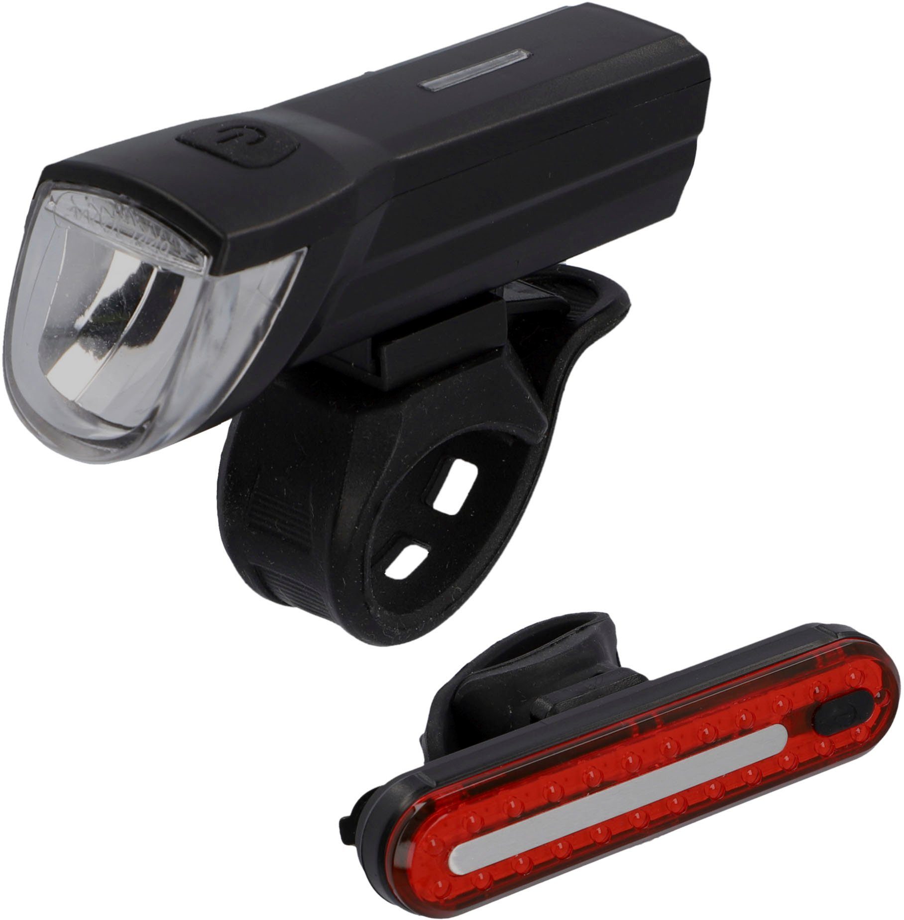 Fischer Fietsverlichting LED-Akku Bel.-Set STOP-30-15 (set, 2)