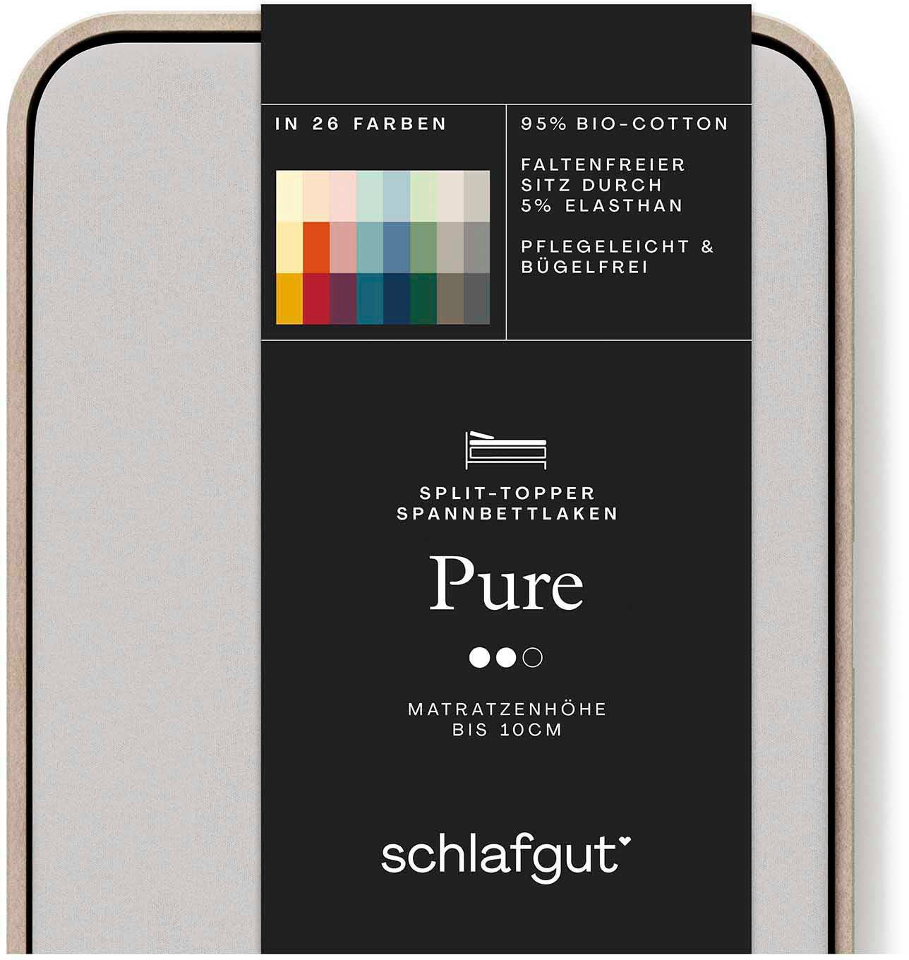 Schlafgut Hoeslaken Pure Split-Topper MADE IN GREEN by OEKO-TEX® (1 stuk)