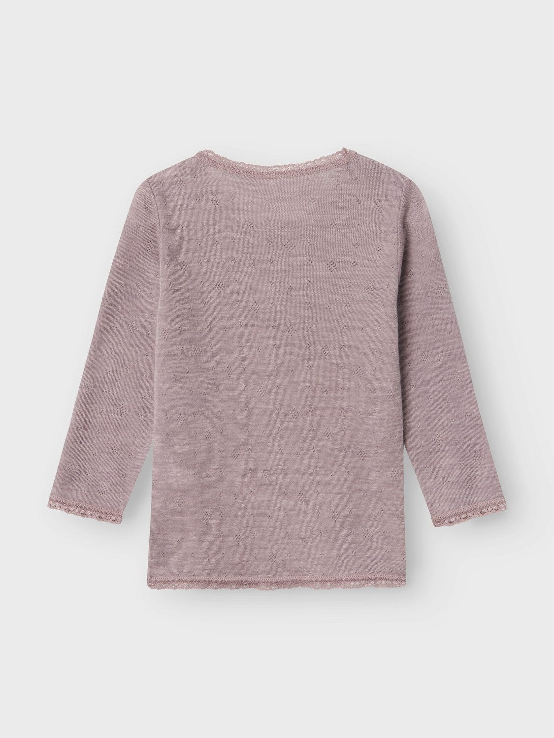 Name It Shirt met lange mouwen NMFWANG WOOL NEEDLE LS TOP SOLID NOOS