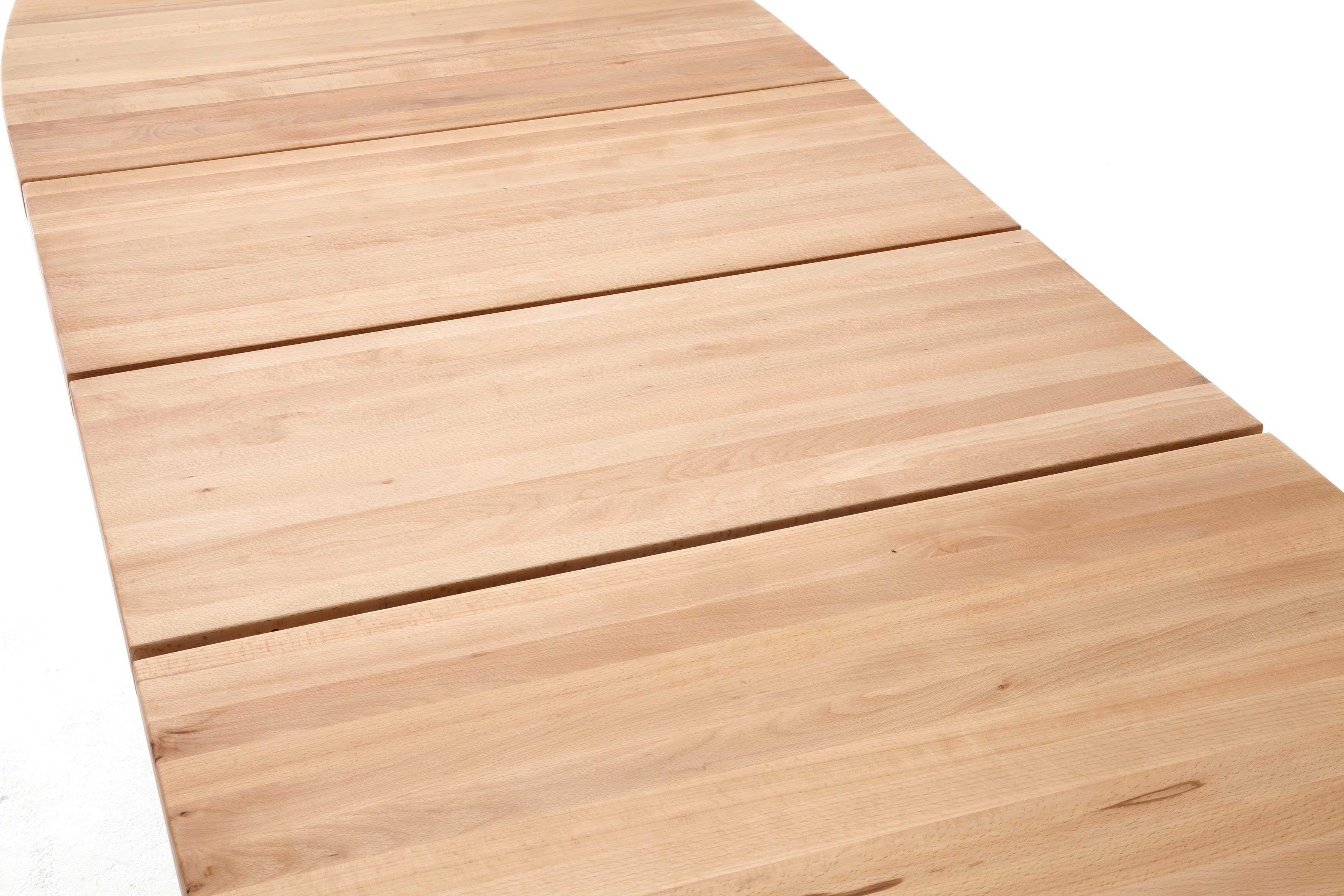 MCA furniture Eettafel Mendoza A Eettafel massief hout met synchroon uittreksysteem