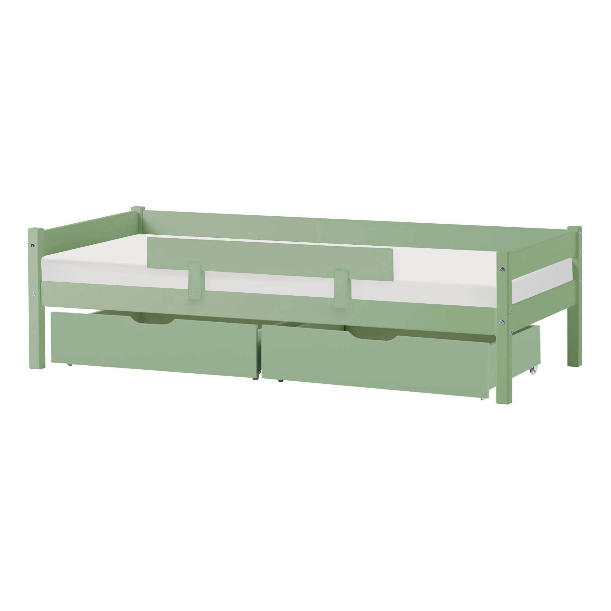 Lüttenhütt Kinderbed ECO One Kinderbed met valbeveiliging, met 2 laden