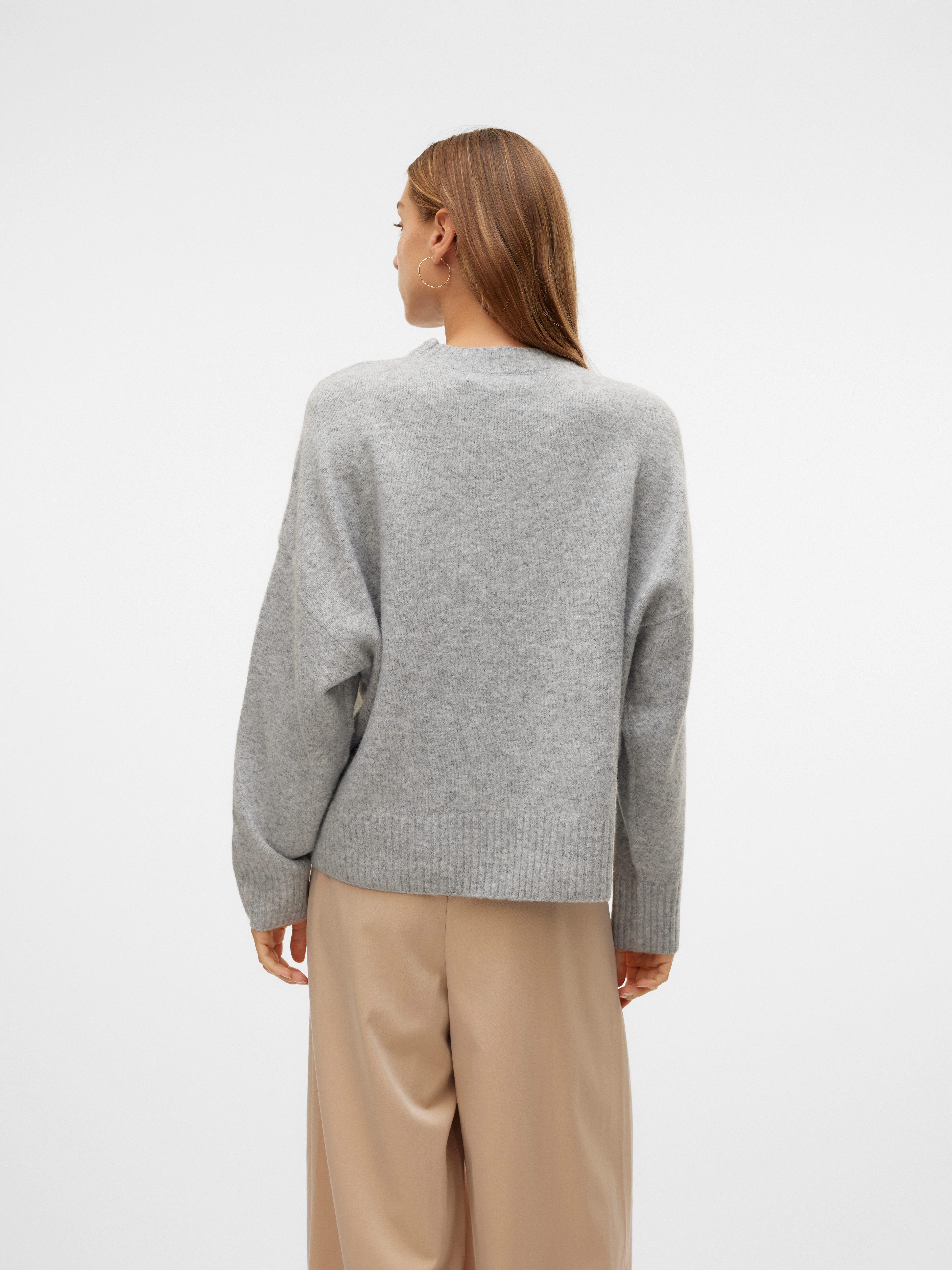 Vero Moda Gebreide trui VMBOOM LS O-NECK PULLOVER GA NOOS