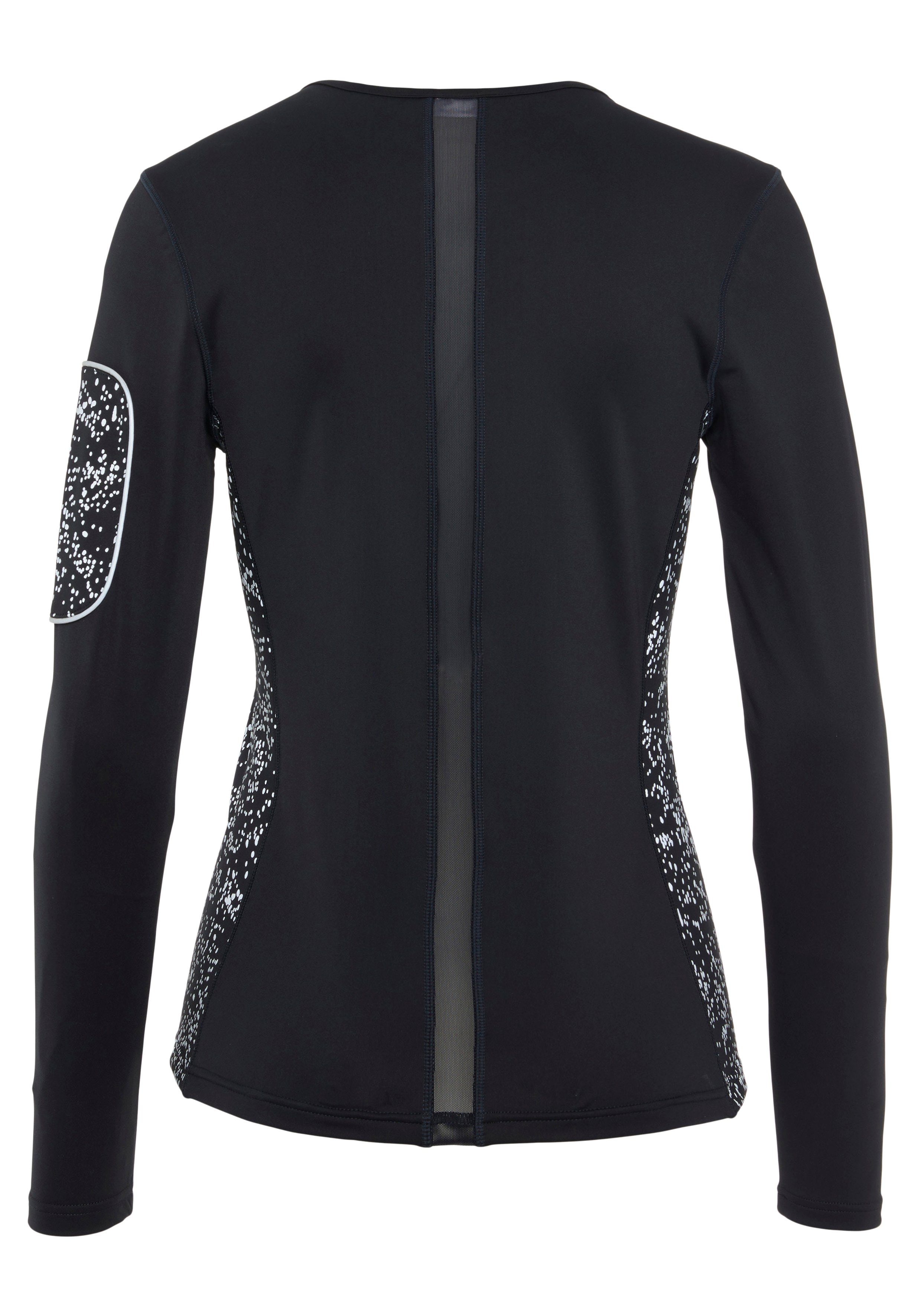 active by Lascana Runningshirt -shirt met lange mouwen met reflecterende print en praktische armtas