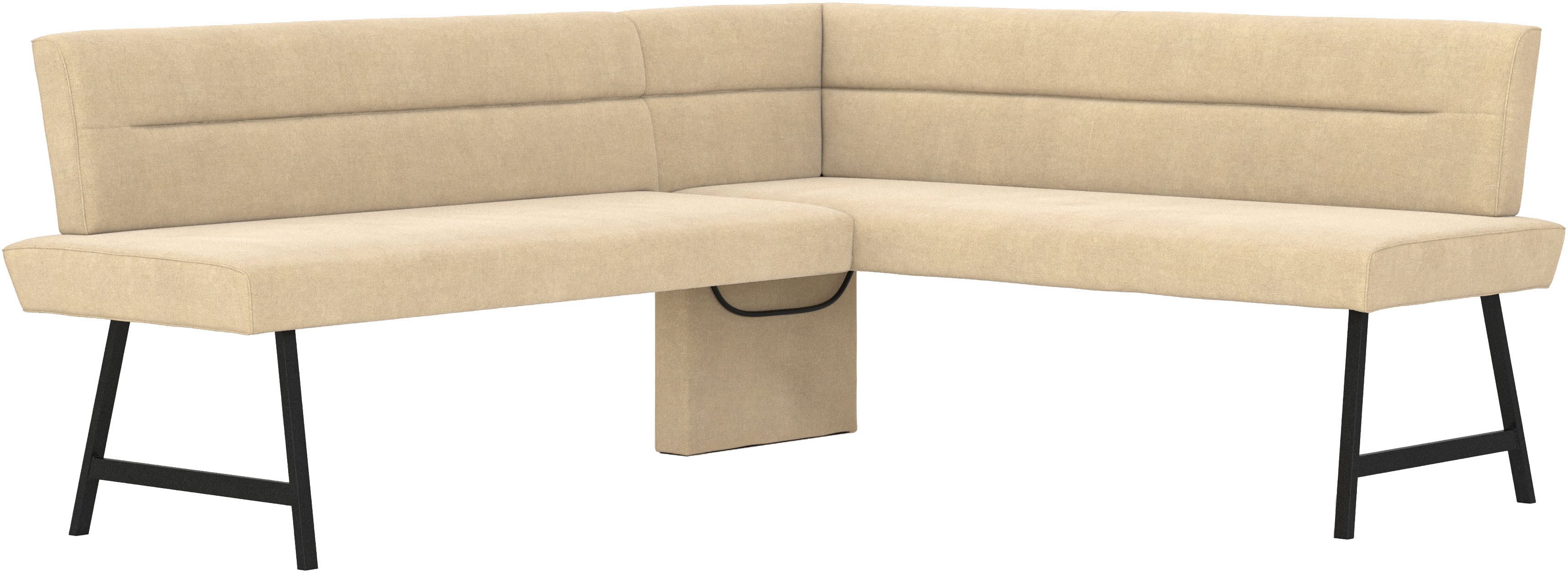 Home affaire Eethoek Sava Hoekbank met nosagvering in de zitting, massief eiken tafel (set, 4-delig)