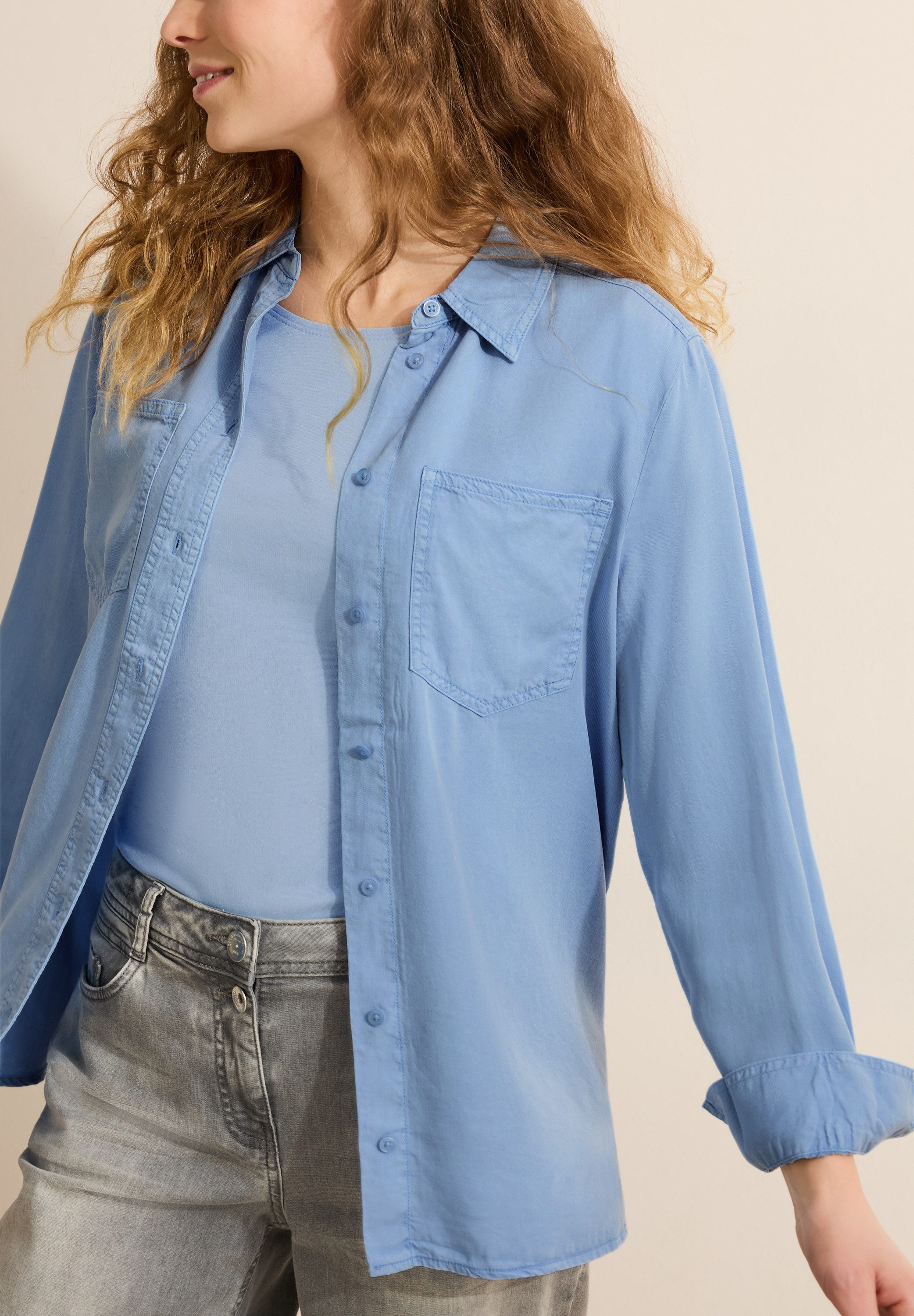 Cecil Blouse met lange mouwen met borstzakken