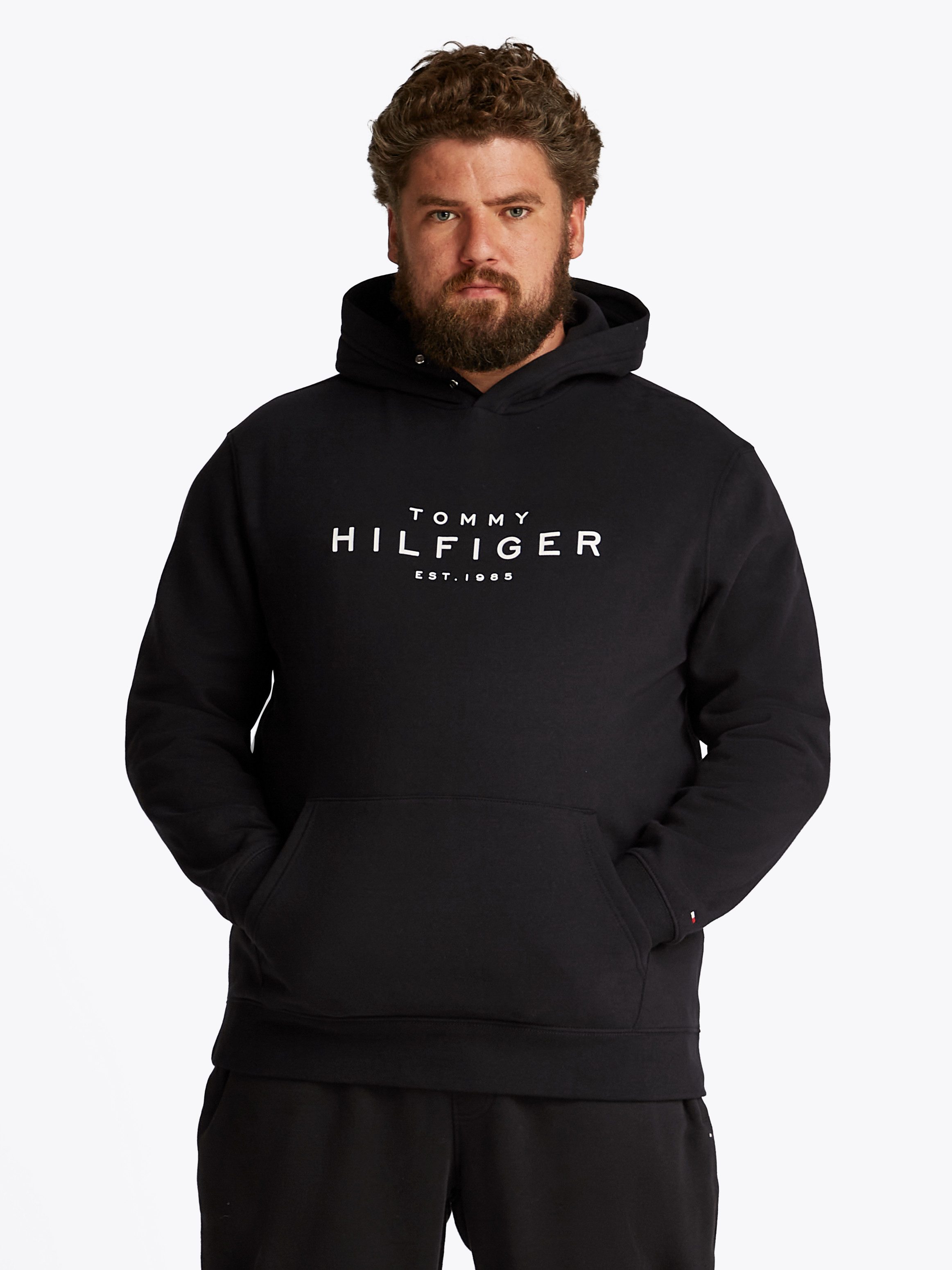 Tommy Hilfiger Sweatshirt BT- HOODY-B in grote maten, logoborduring