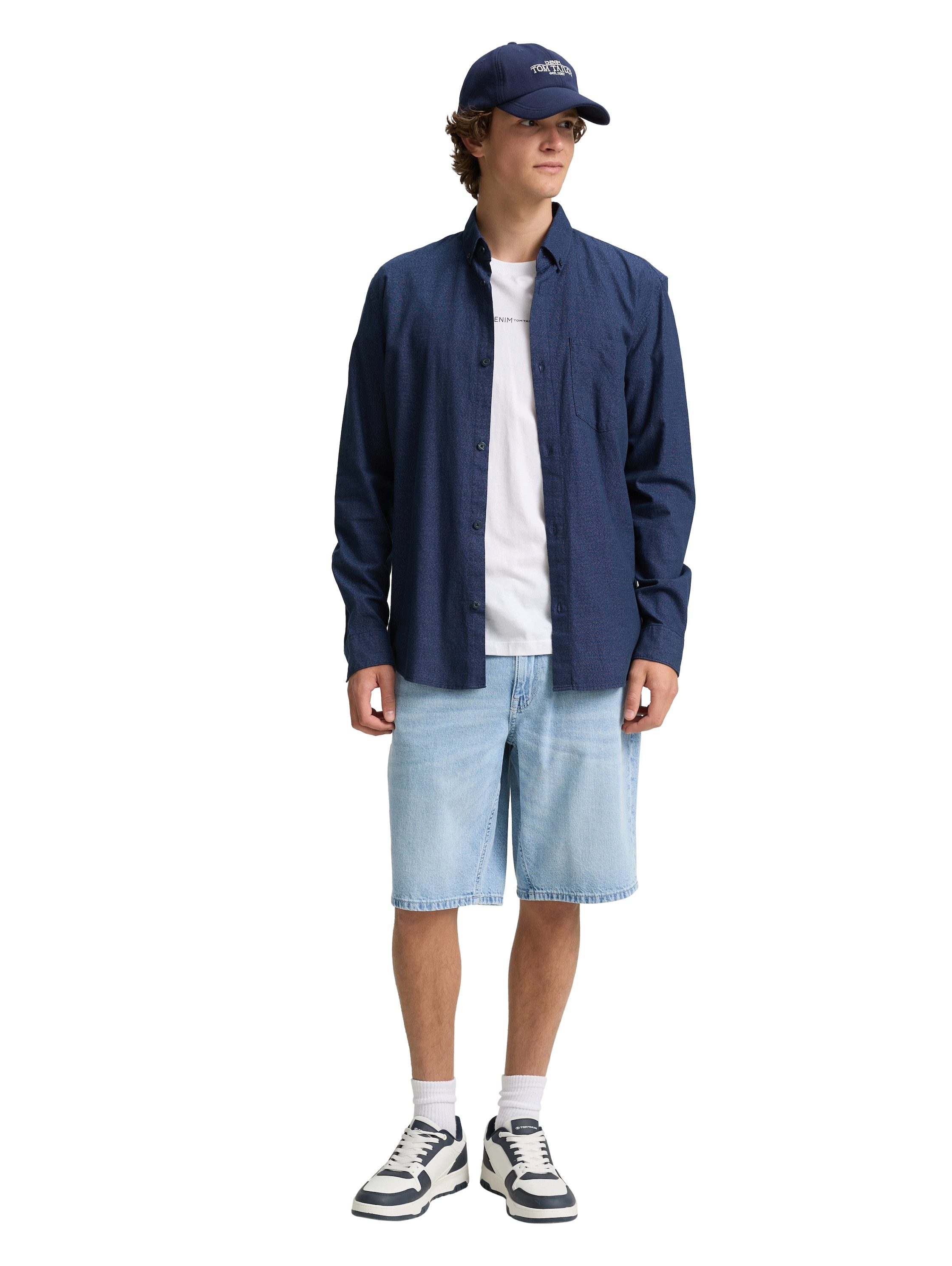 Tom Tailor Denim Jeansshort WAYLEN in five-pocketsstijl