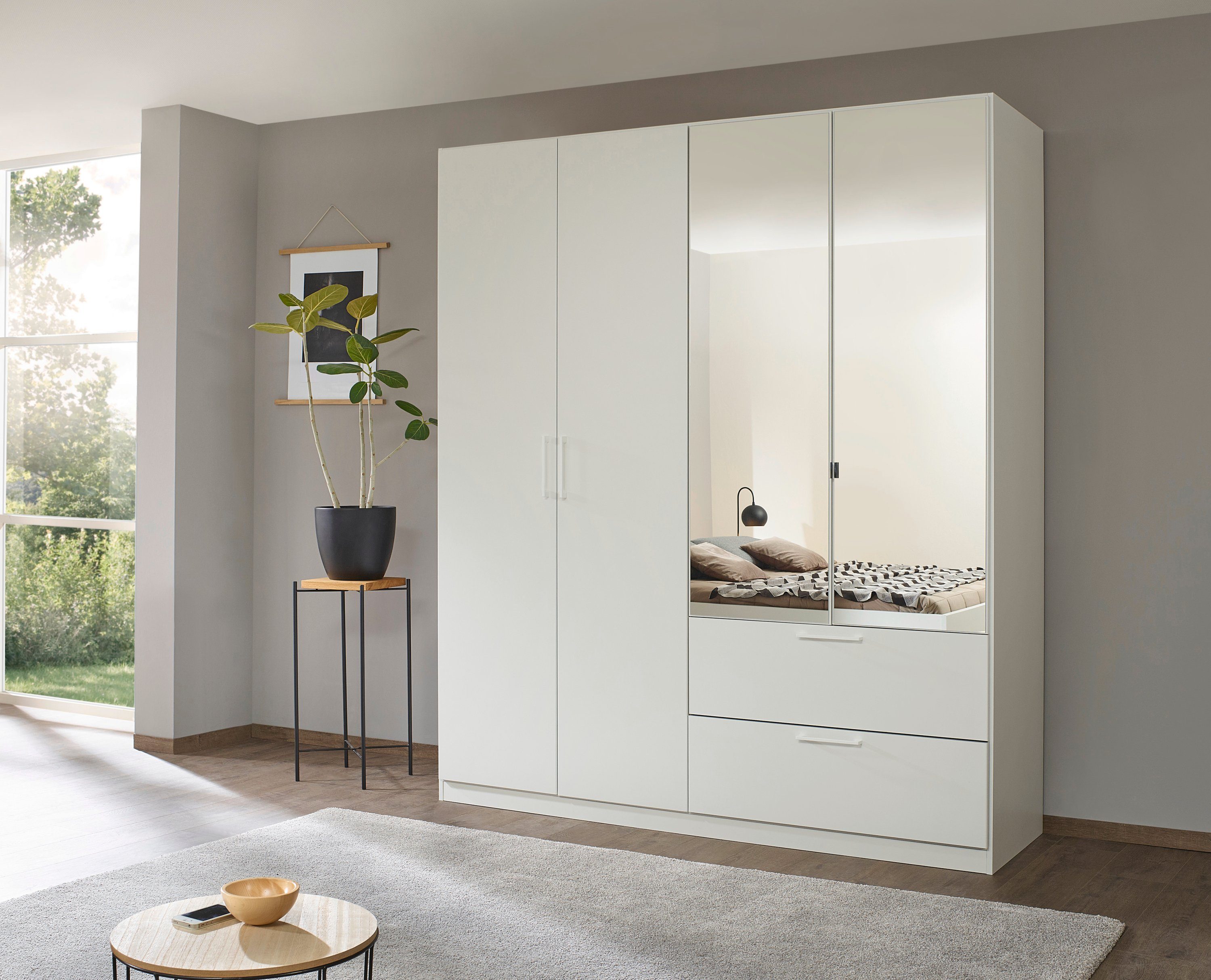 Slaapkamerserie Compleet slaapkamer Challenger (Set van 4 delen) Kast 2 breedtes, bed 3 breedtes, 2 nachttafels MADE IN GERMANY
