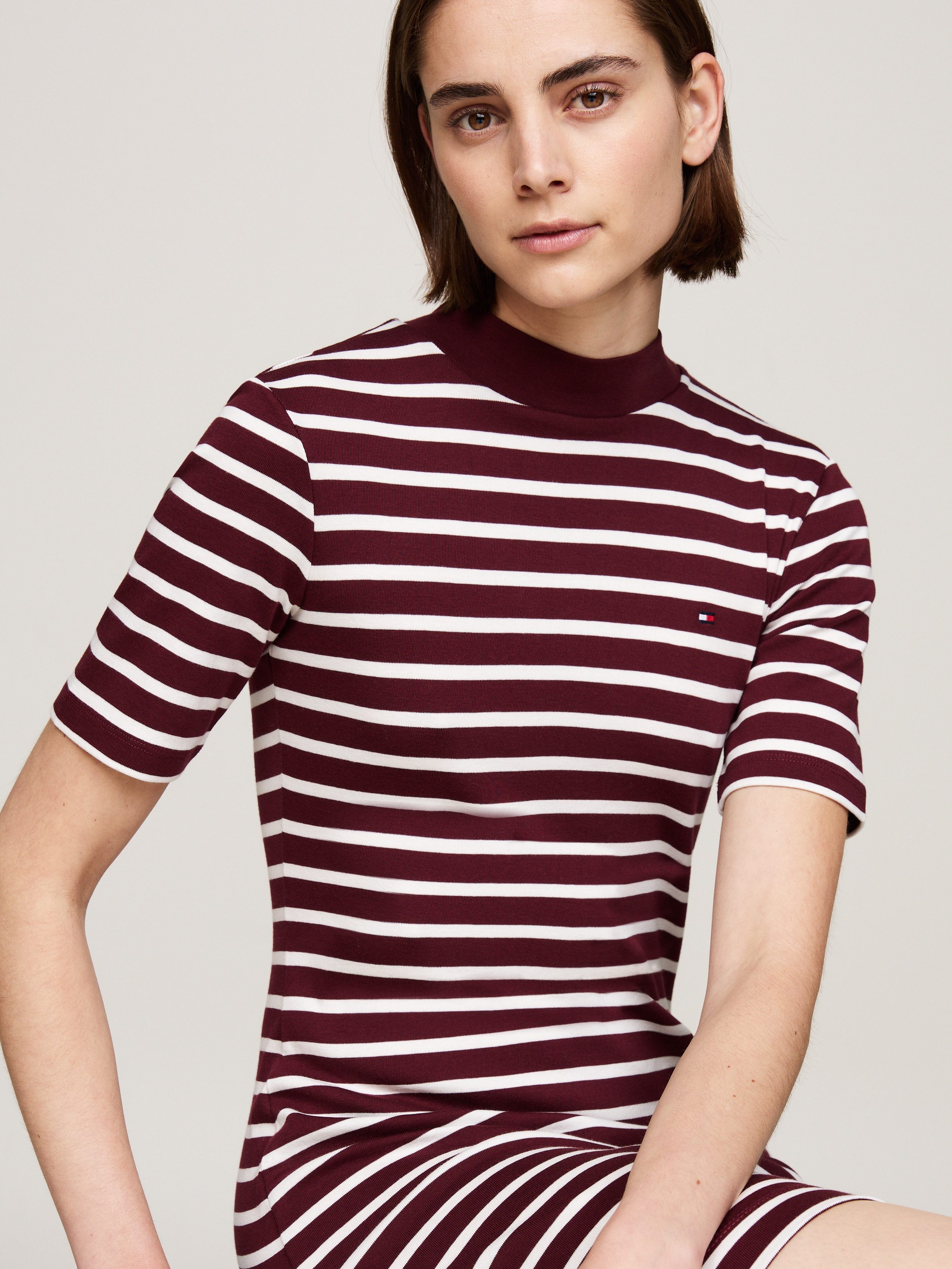 Tommy Hilfiger Shirtjurk SLIM CODY MOCK-NK DRESS