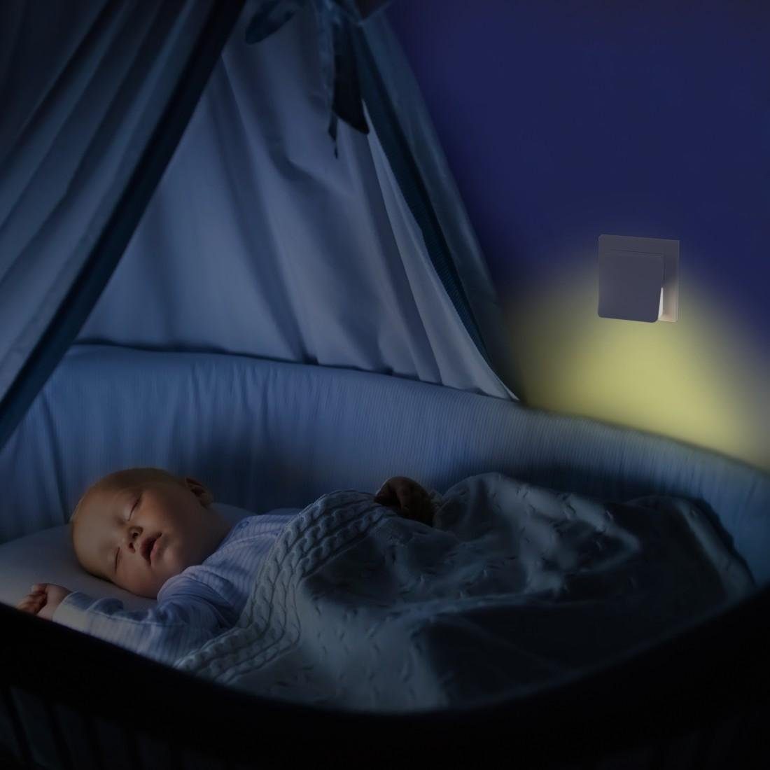 Hama Lednachtlampje Nachtlamp stopcontact met warm licht, schemersensor, IP 20 voor kinderen, baby en volwassenen, energiebesparend gebruik