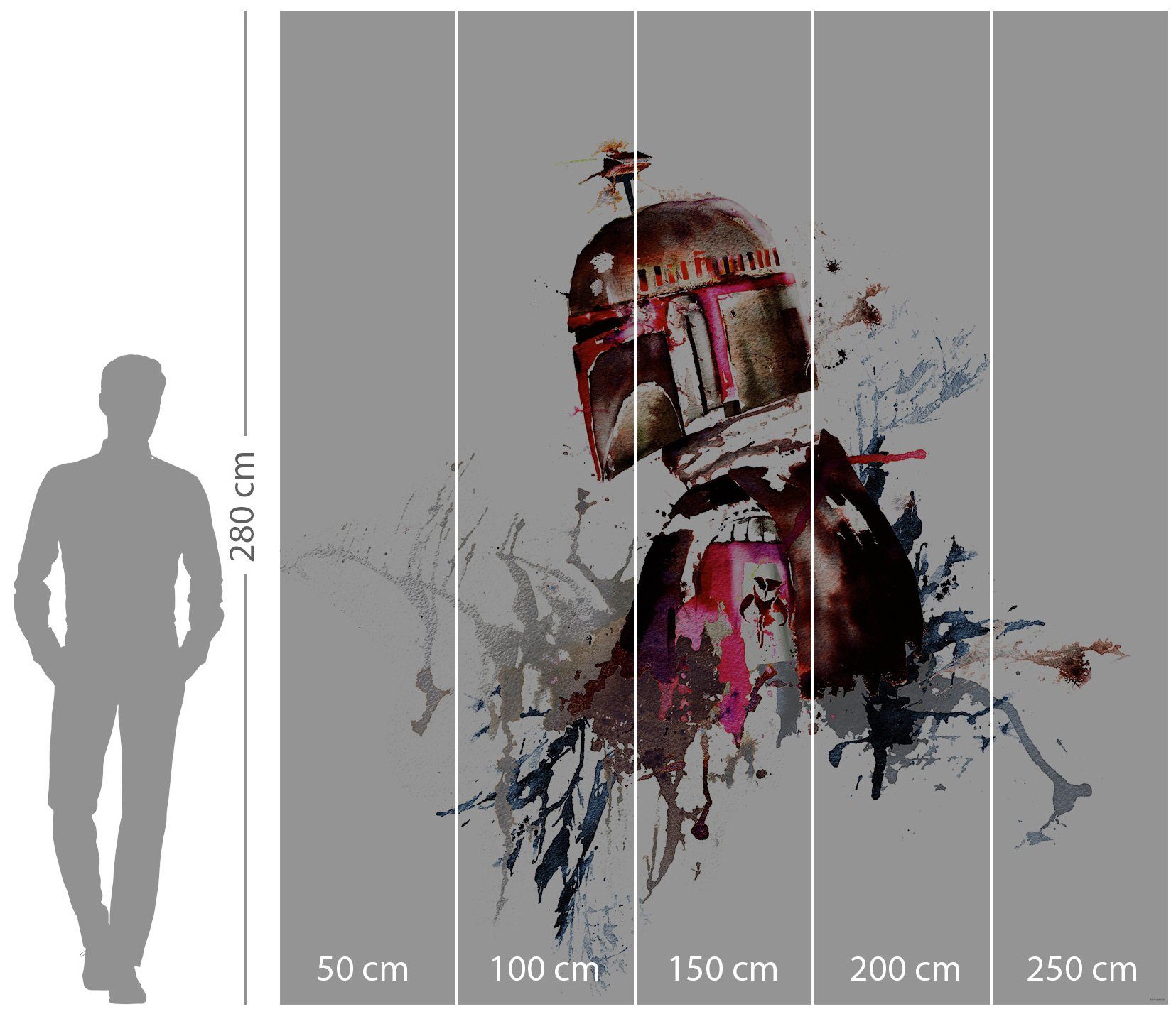 Komar Vliesbehang Star Wars Watercolor Boba Fett