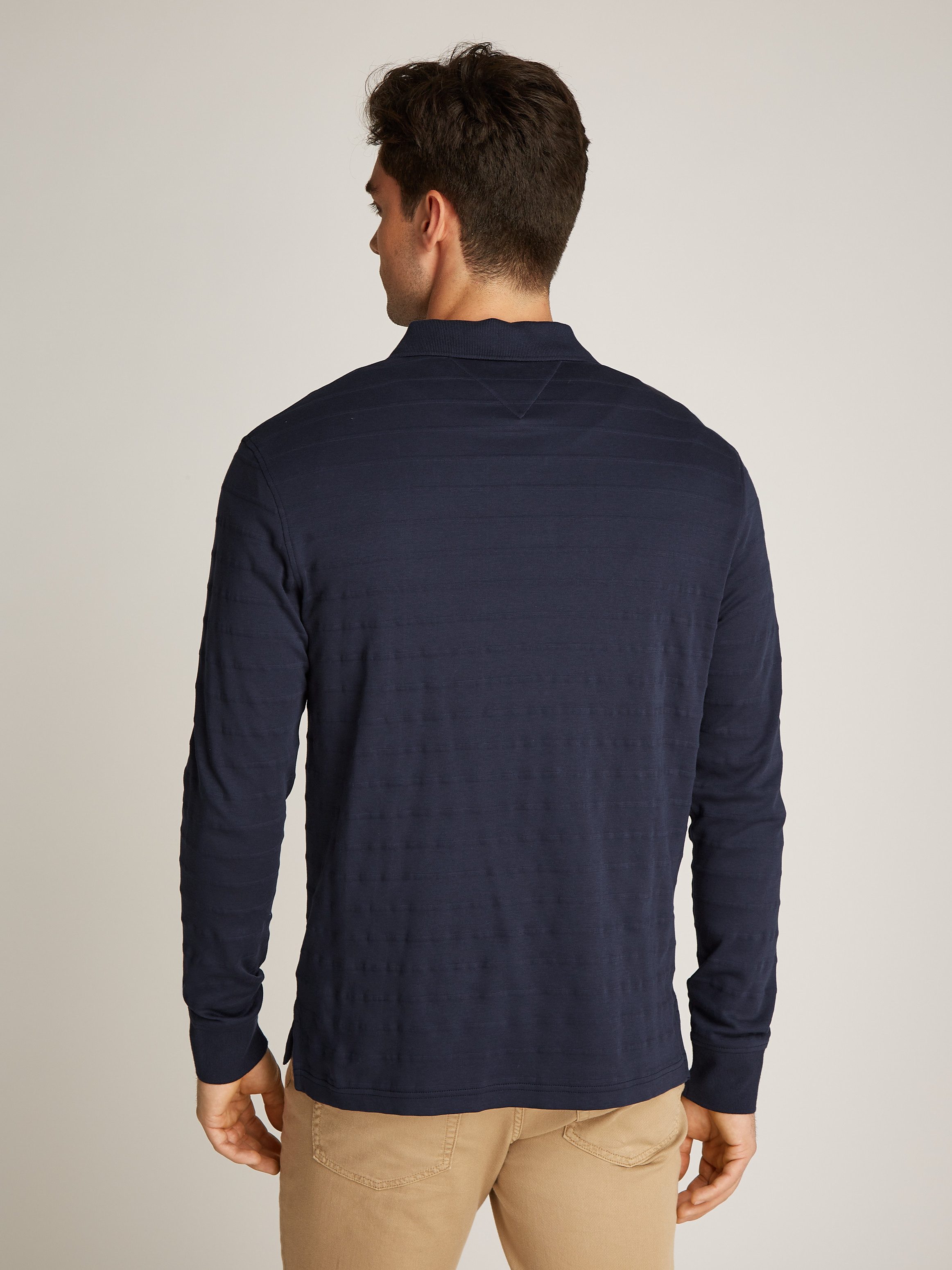Tommy Hilfiger Poloshirt met lange mouwen MERC JACQUARD STRIPE LS REG POLO