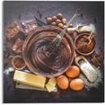 reinders! print op glas artprint op glas choco recept brownies - chocolade -cacao - hazelnoot (1 stuk) bruin